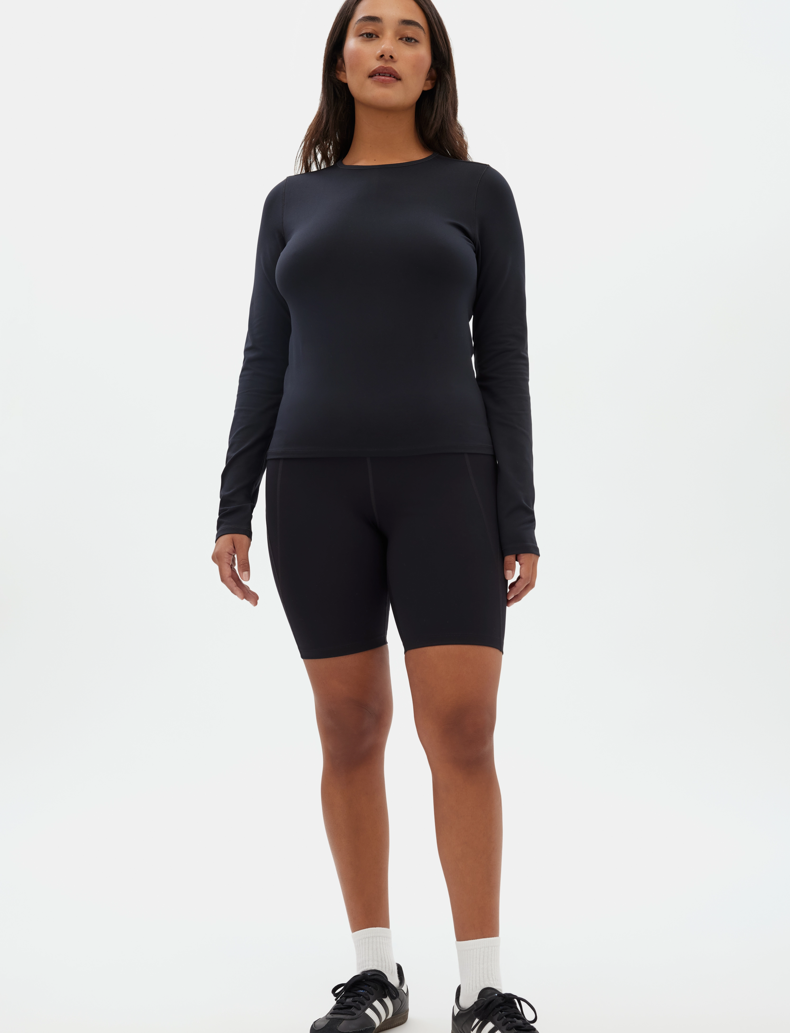 Girlfriend Collective - Reset Fitted Long Sleeve Tee - pikkade varrukatega alussärgid - black - 3
