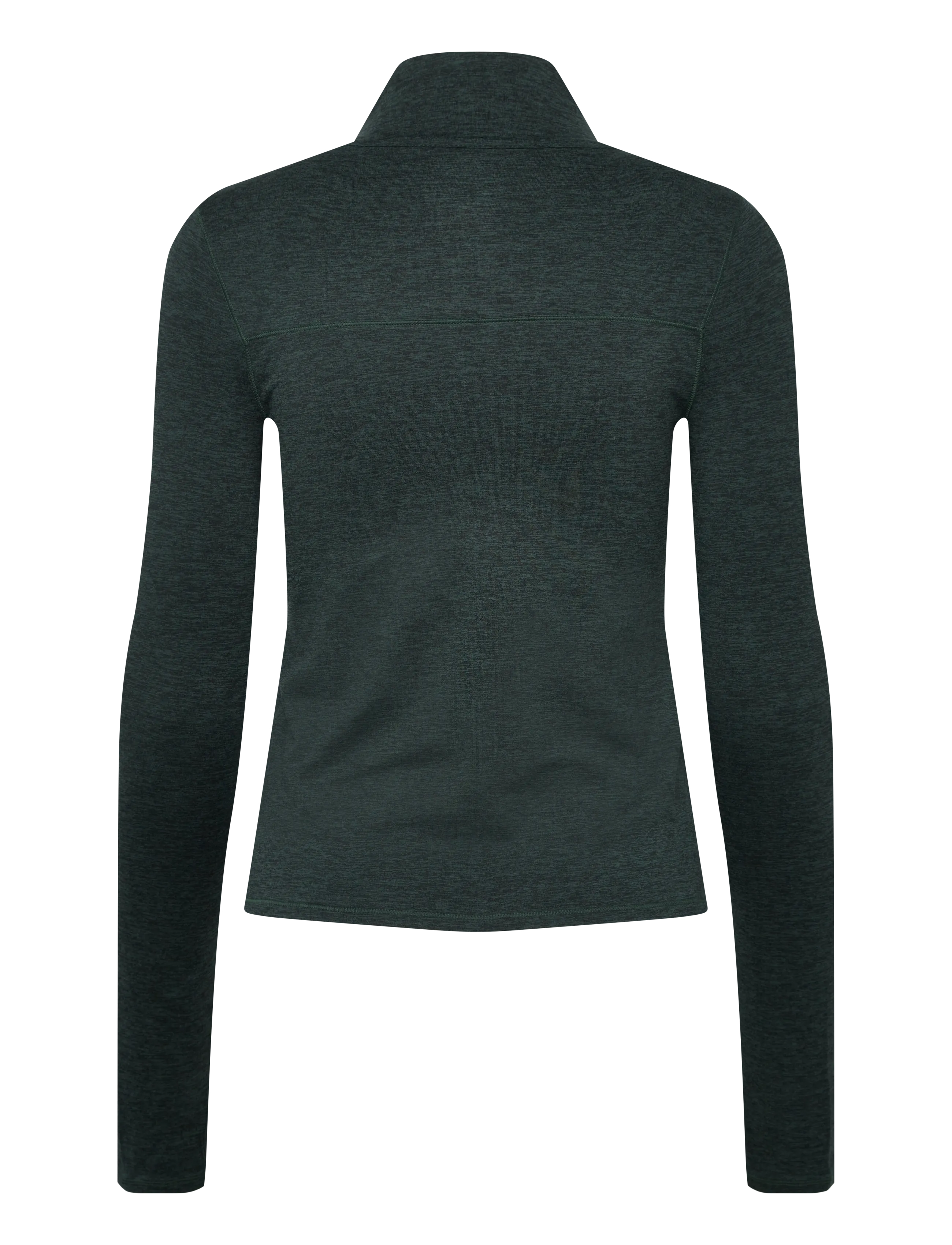 Girlfriend Collective - Reset Long Sleeve Mock Neck, Half Zip - moss - 1