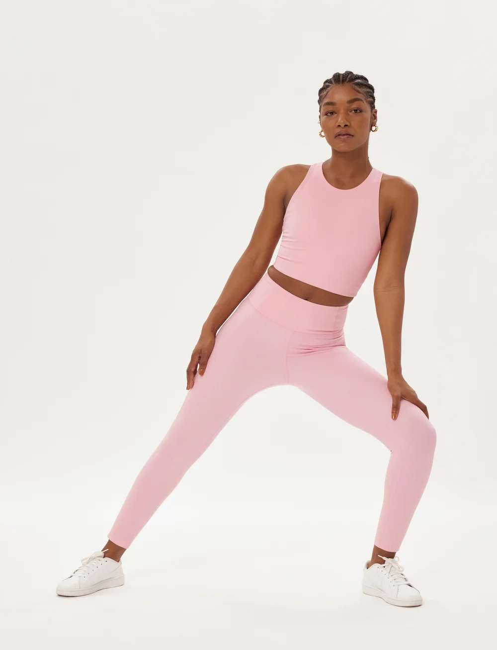 Girlfriend Collective - Compressive High-Rise Legging, Long - full längd - candy pink - 4