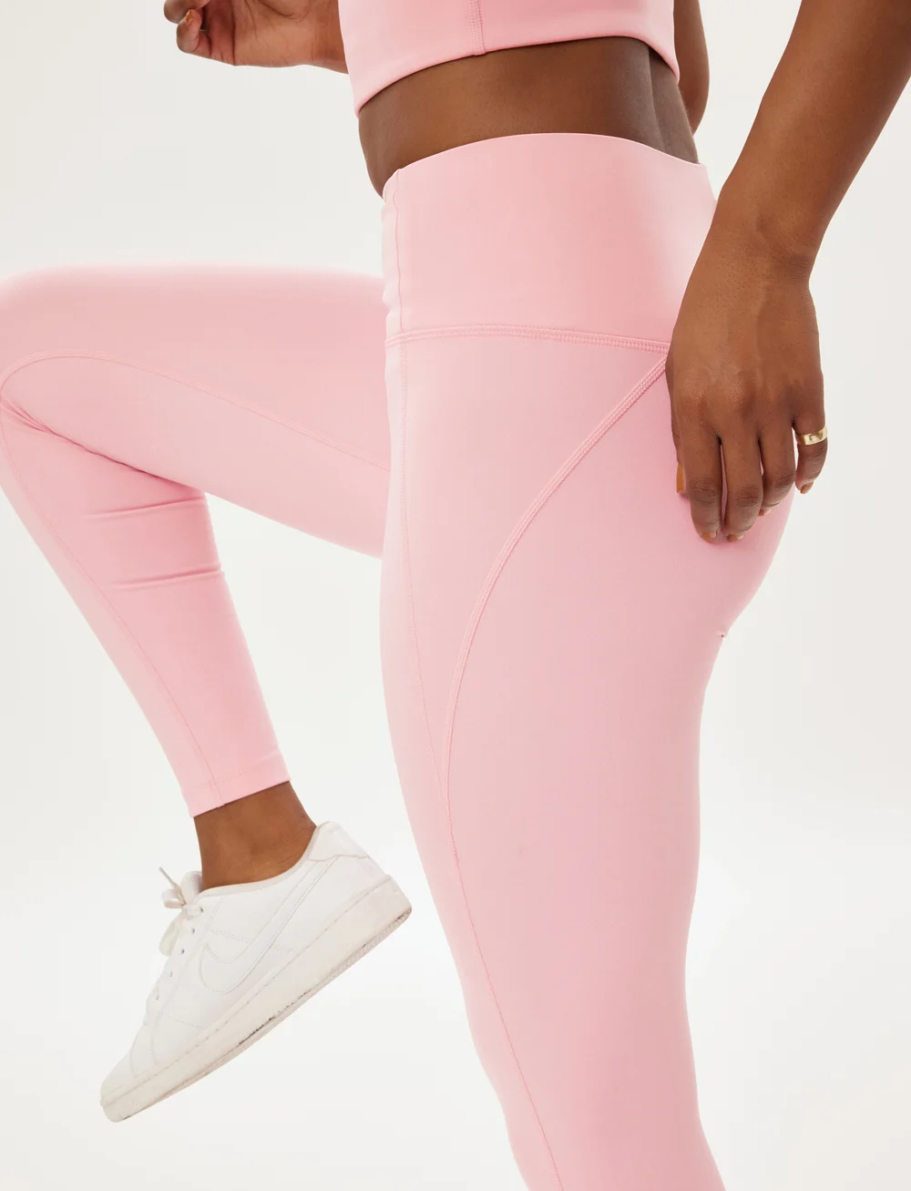 Girlfriend Collective - Compressive High-Rise Legging, Long - full längd - candy pink - 5