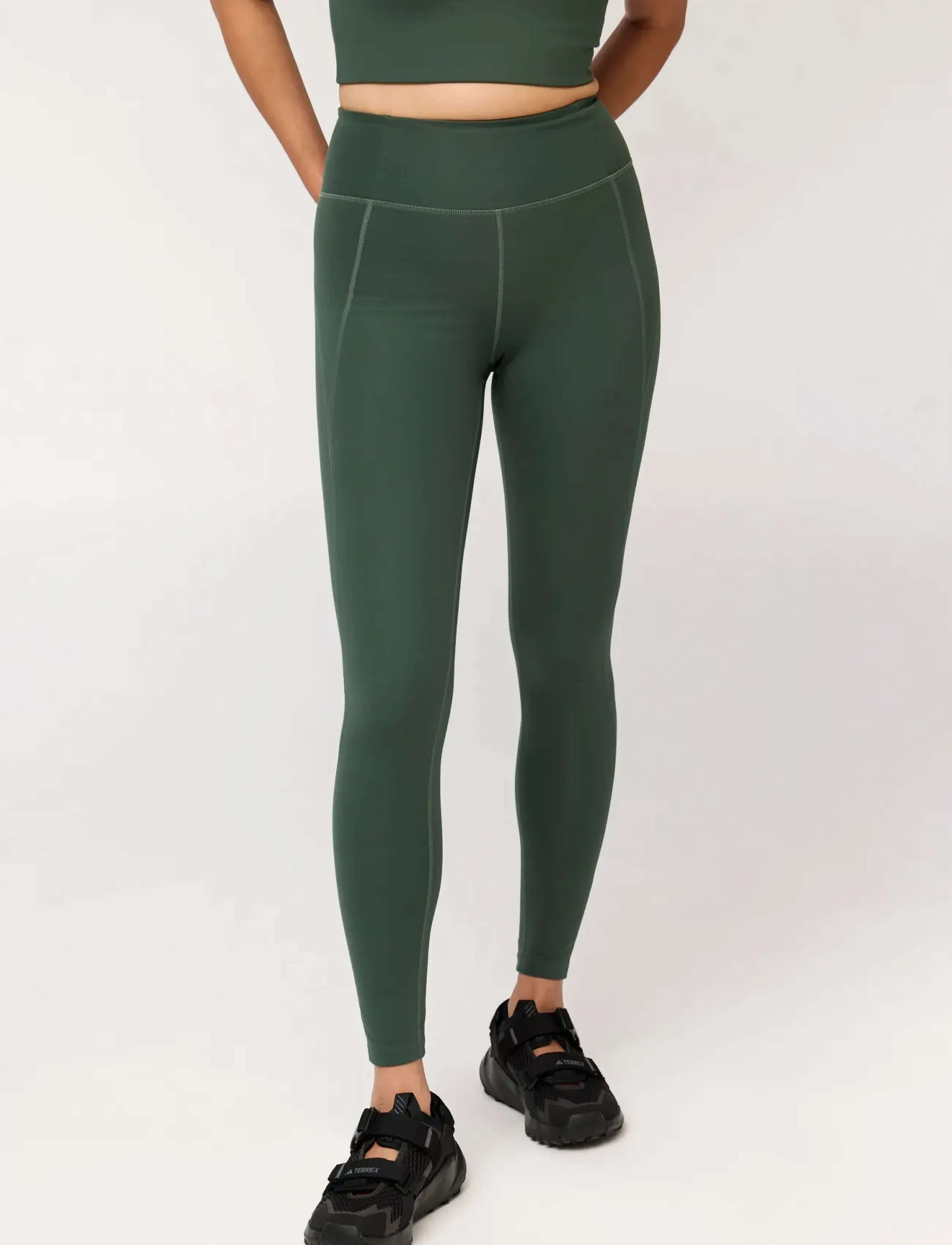 Girlfriend Collective - Compressive High-Rise Legging, Long - fuld længde - jungle - 4