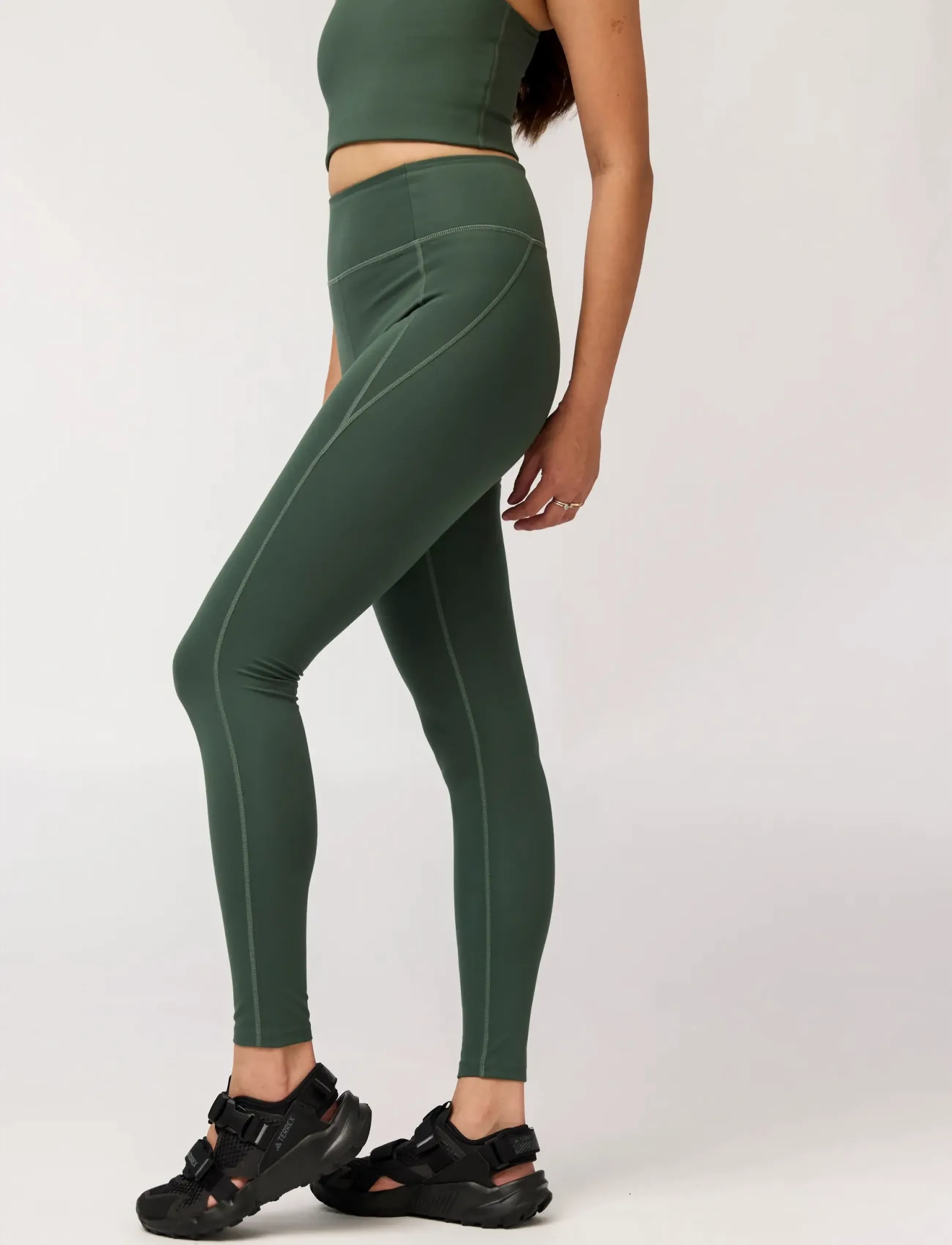 Girlfriend Collective - Compressive High-Rise Legging, Long - fuld længde - jungle - 5