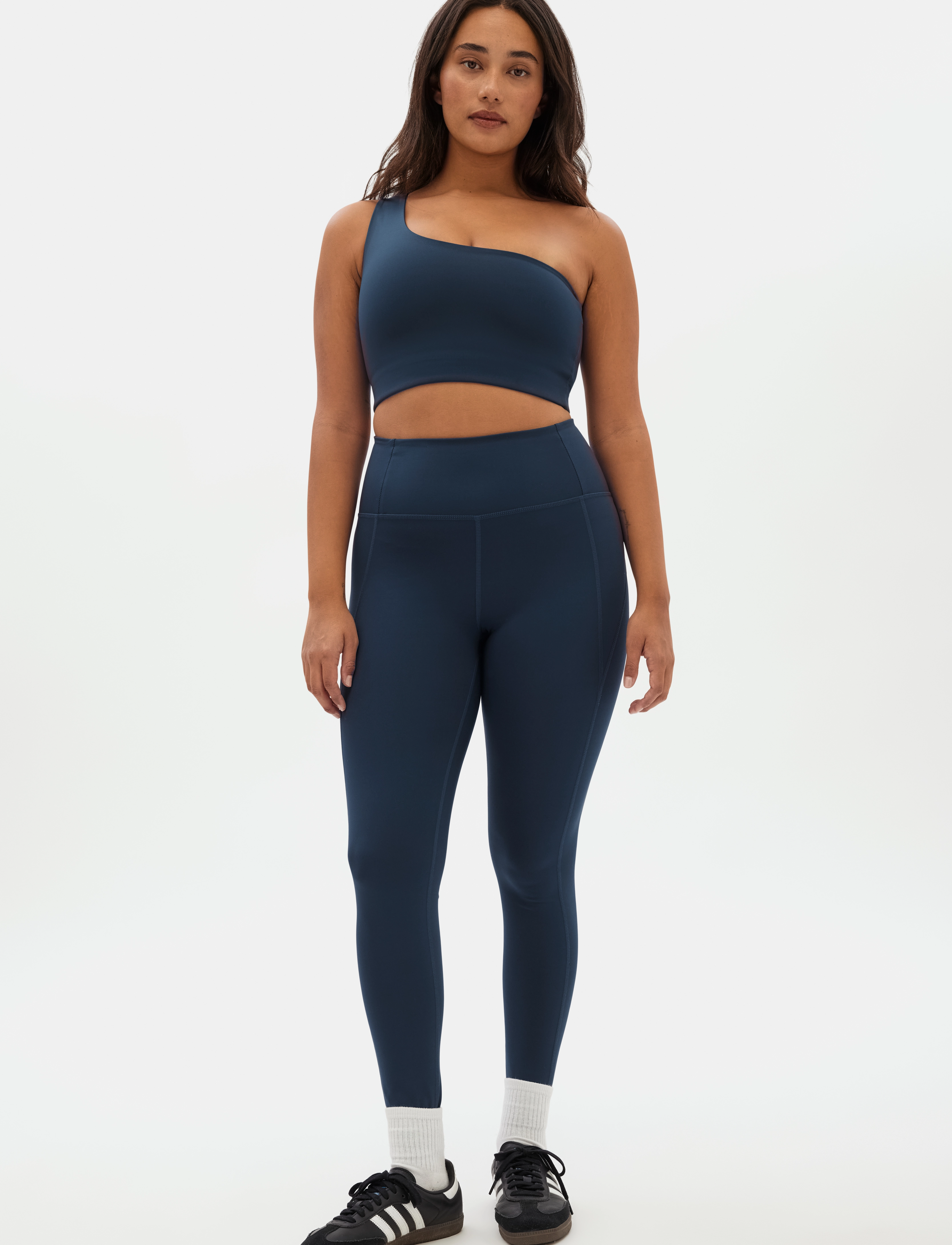 Girlfriend Collective Compressive High-Rise Legging, Long, XS, Unterteile, Marineblau - Running-training Tights, Frauen