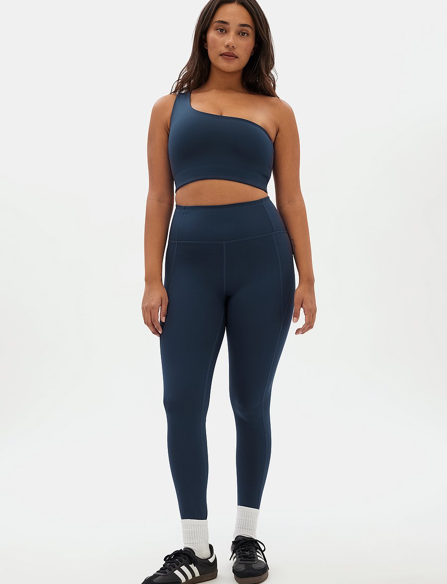 Girlfriend Collective - Compressive High-Rise Legging, Long - volle länge - midnight - 0