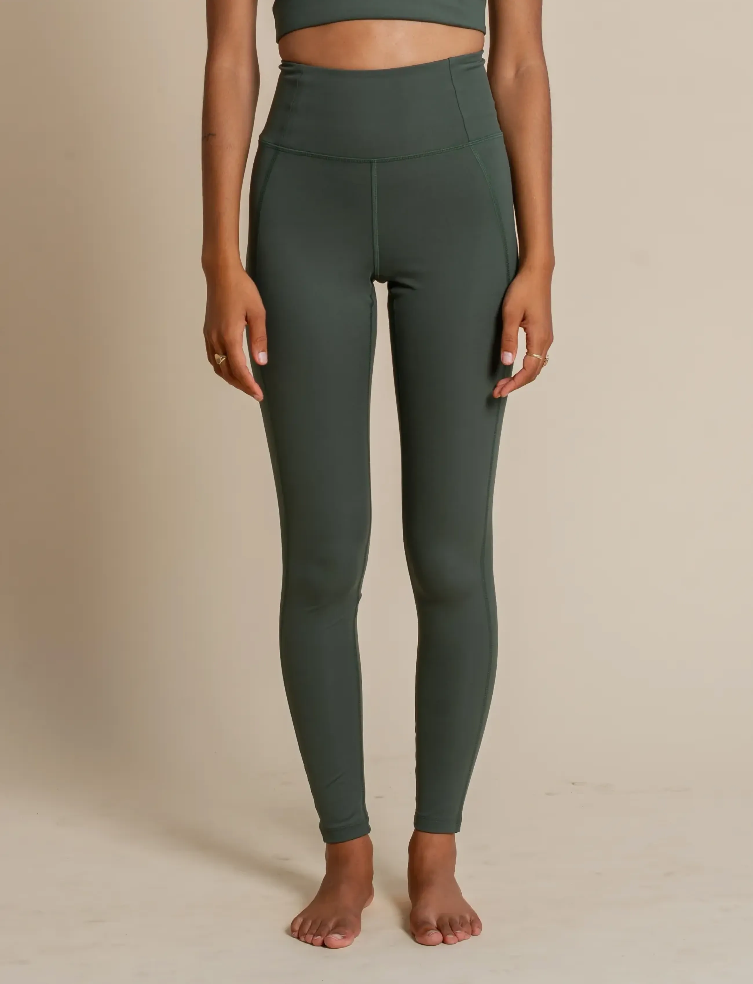Girlfriend Collective - Compressive High-Rise Legging, Long - fuld længde - seaweed - 5