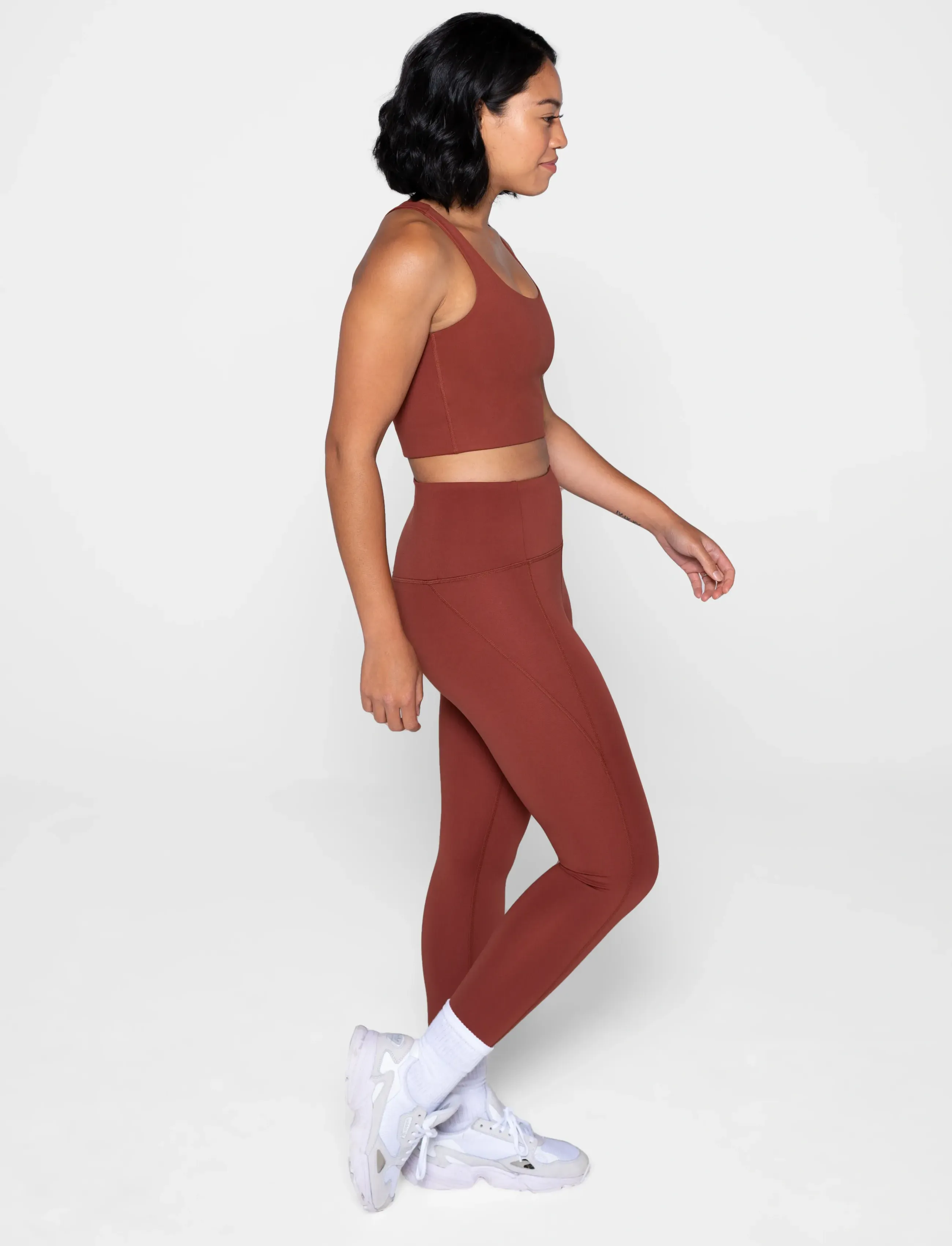 Girlfriend Collective - Compressive High-Rise Legging, Long - fuld længde - sedona - 5