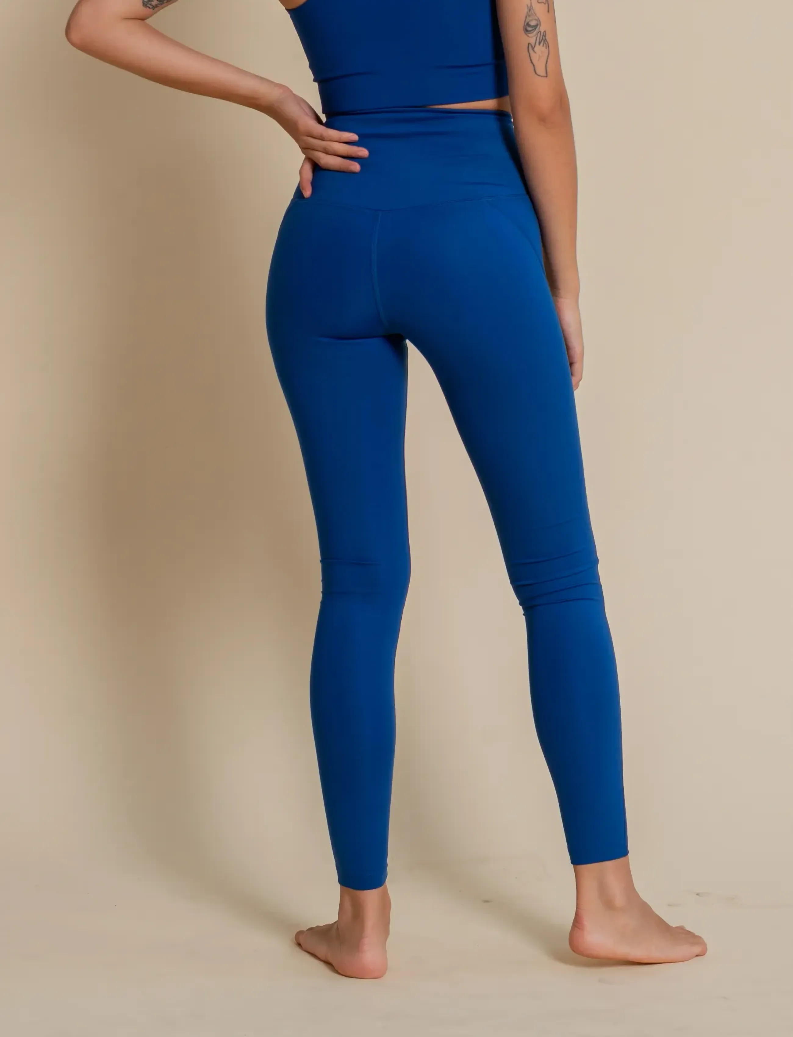 Girlfriend Collective - Compressive High-Rise Legging, Long - fuld længde - sodalite - 4
