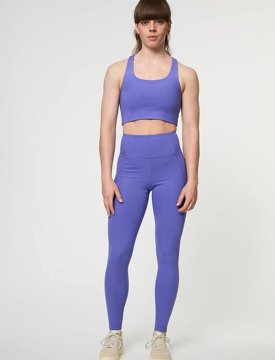 Girlfriend Collective - Compressive High-Rise Legging, Long - pilna garuma - wild iris - 4