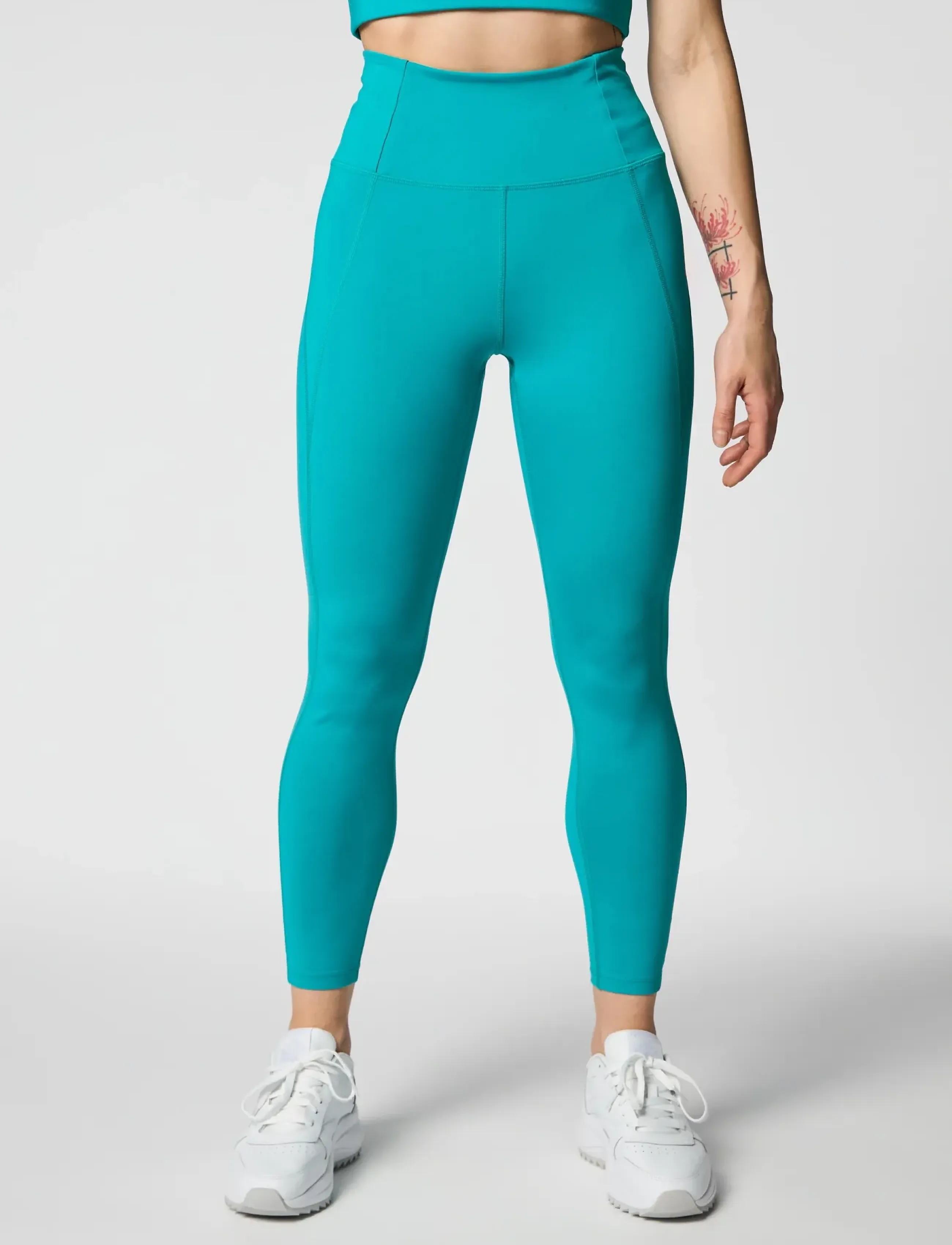 Girlfriend Collective - Compressive High-Rise Legging, 7/8 - 7/8 længde - agave - 3