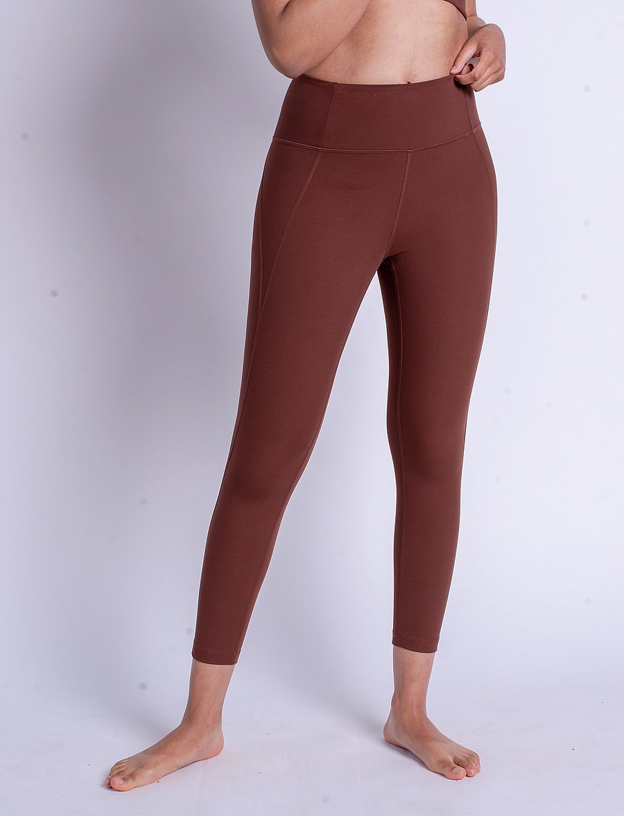 Girlfriend Collective - Compressive High-Rise Legging, 7/8 - 7/8 ilgis - earth - 0