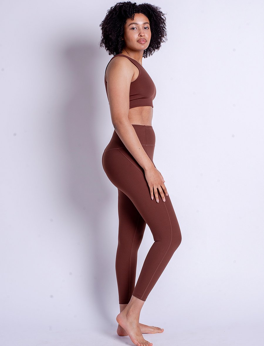 Girlfriend Collective - Compressive High-Rise Legging, 7/8 - 7/8 ilgis - earth - 3