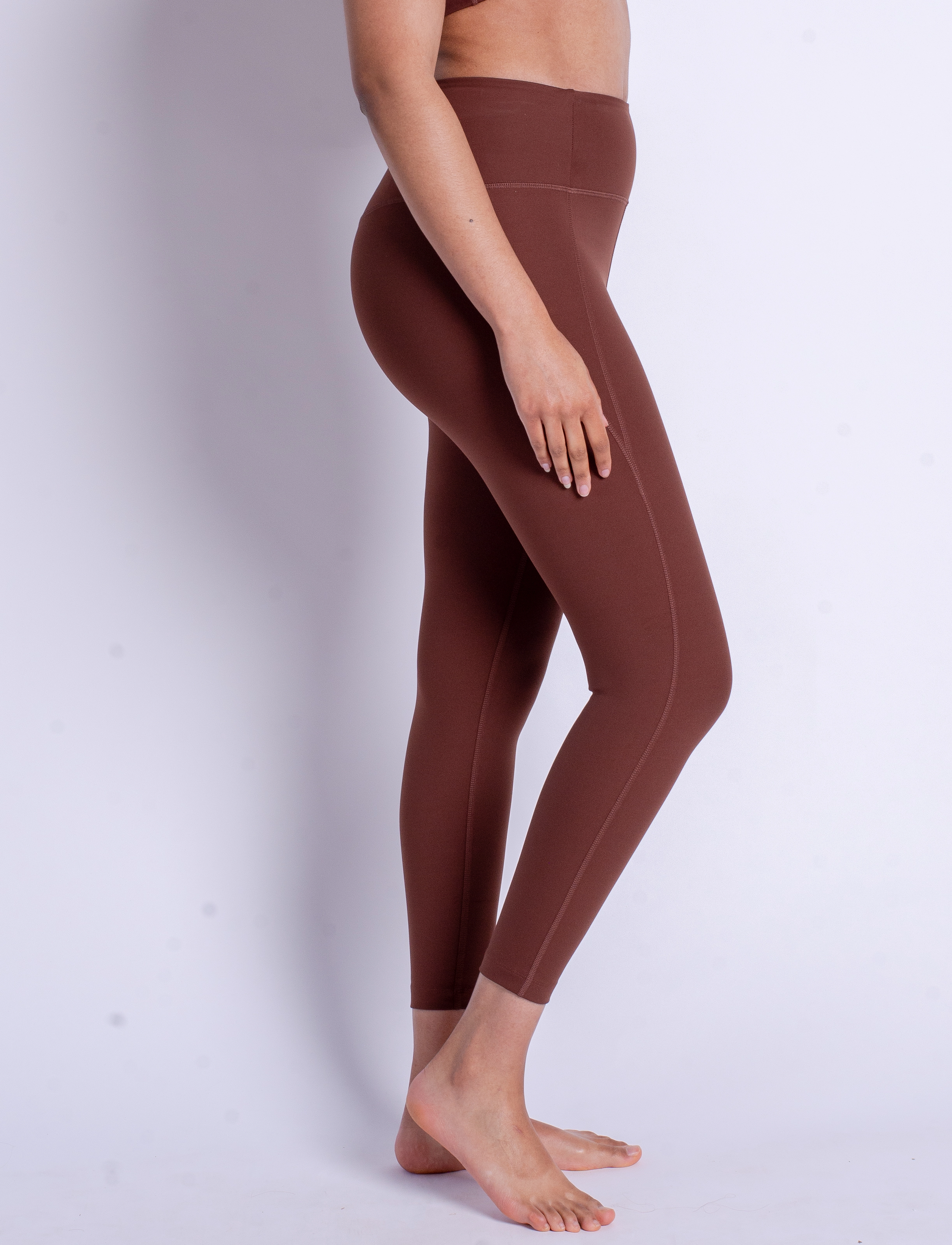 Girlfriend Collective - Compressive High-Rise Legging, 7/8 - 7/8 længde - earth - 4