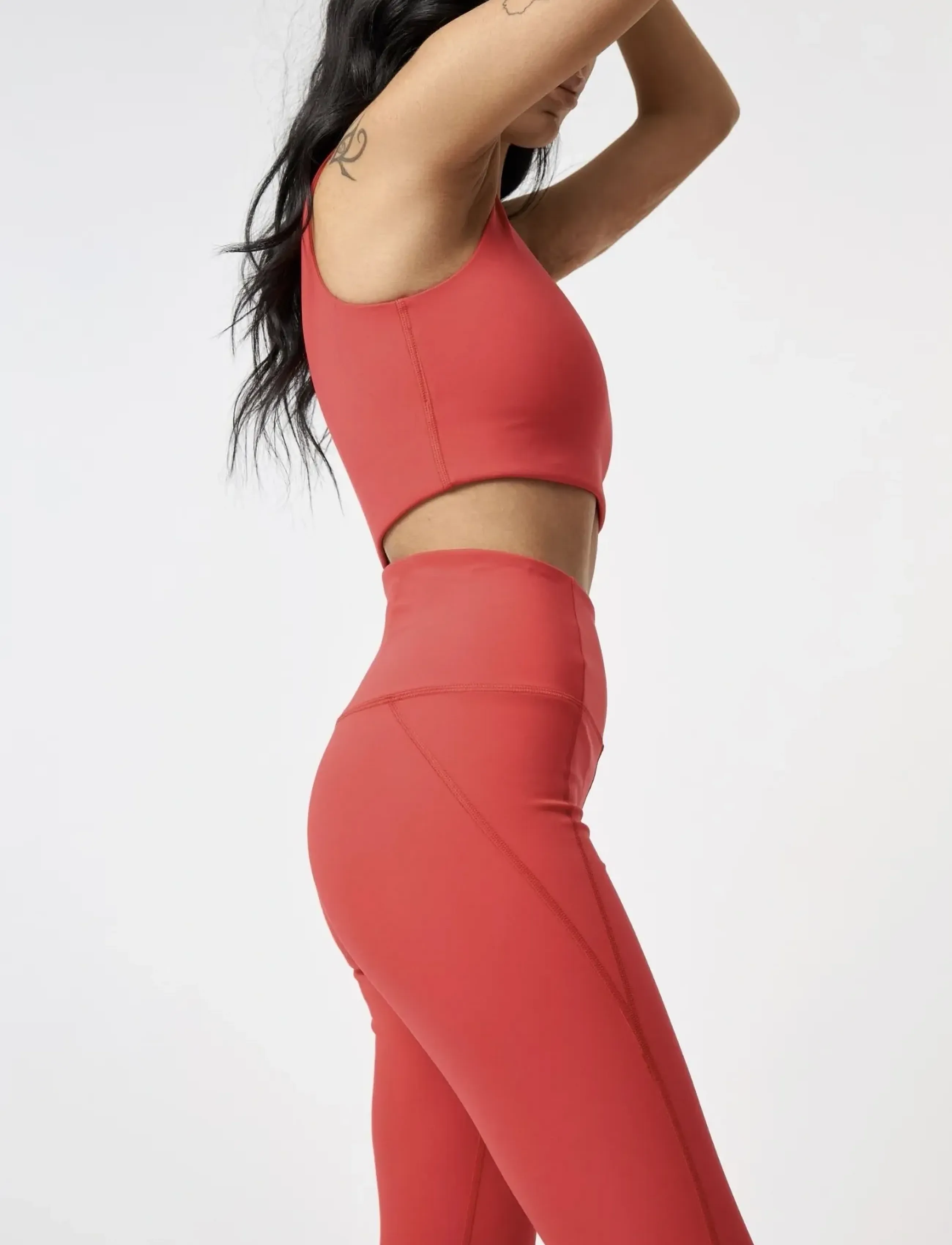 Girlfriend Collective - Compressive High-Rise Legging, 7/8 - 7/8 pikkus - ember - 4