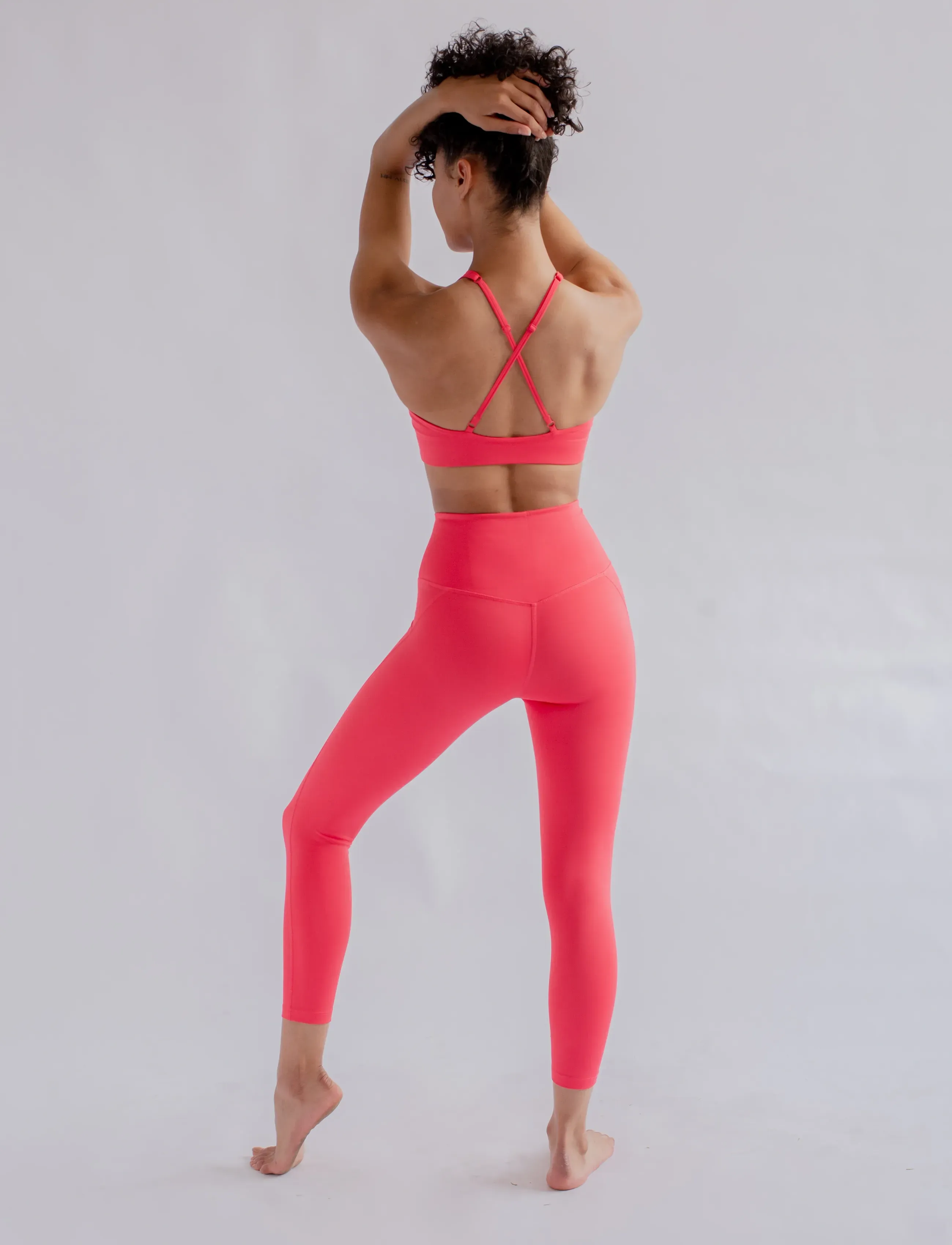 Girlfriend Collective - Compressive High-Rise Legging, 7/8 - 7/8 længde - geranium - 4