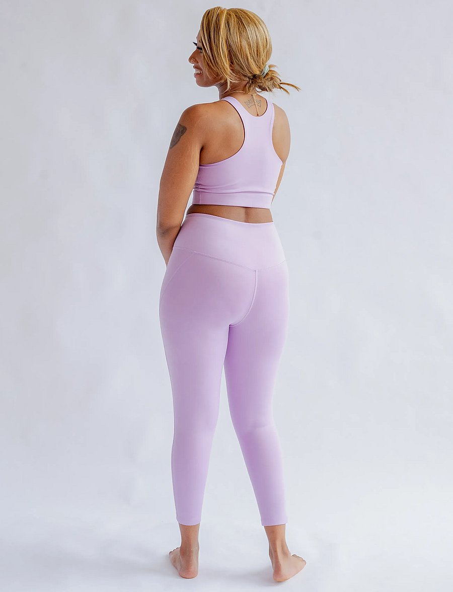 Girlfriend Collective - Compressive High-Rise Legging, 7/8 - 7/8 ilgis - lilac - 4