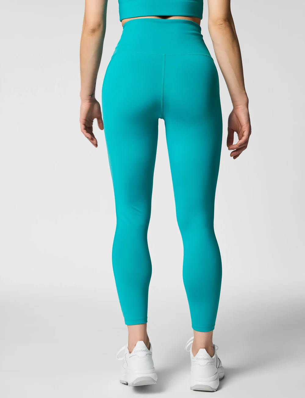 Girlfriend Collective - Compressive High-Rise Legging, 7/8 - ræktarbuxur - peacock - 3