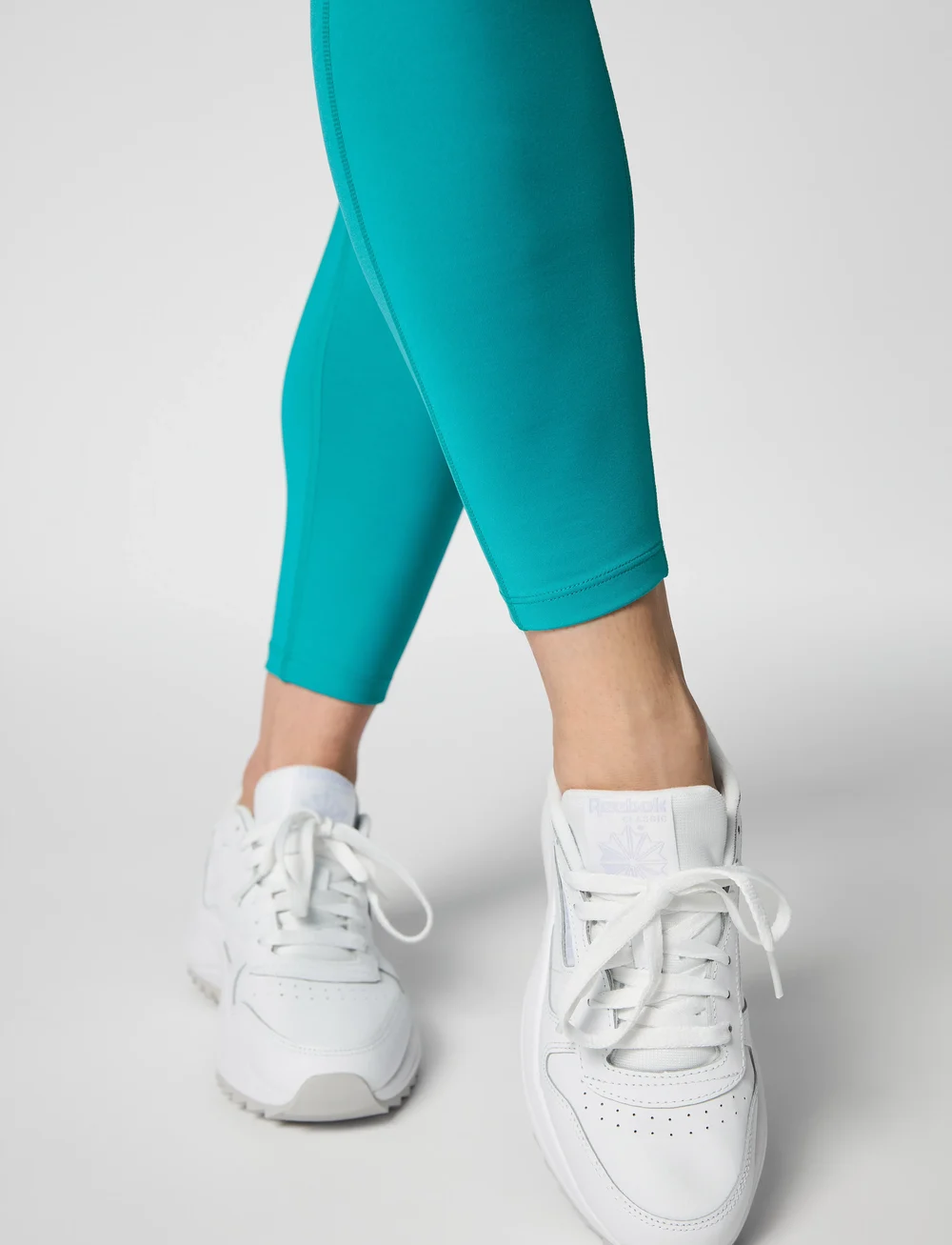 Girlfriend Collective - Compressive High-Rise Legging, 7/8 - ræktarbuxur - peacock - 5