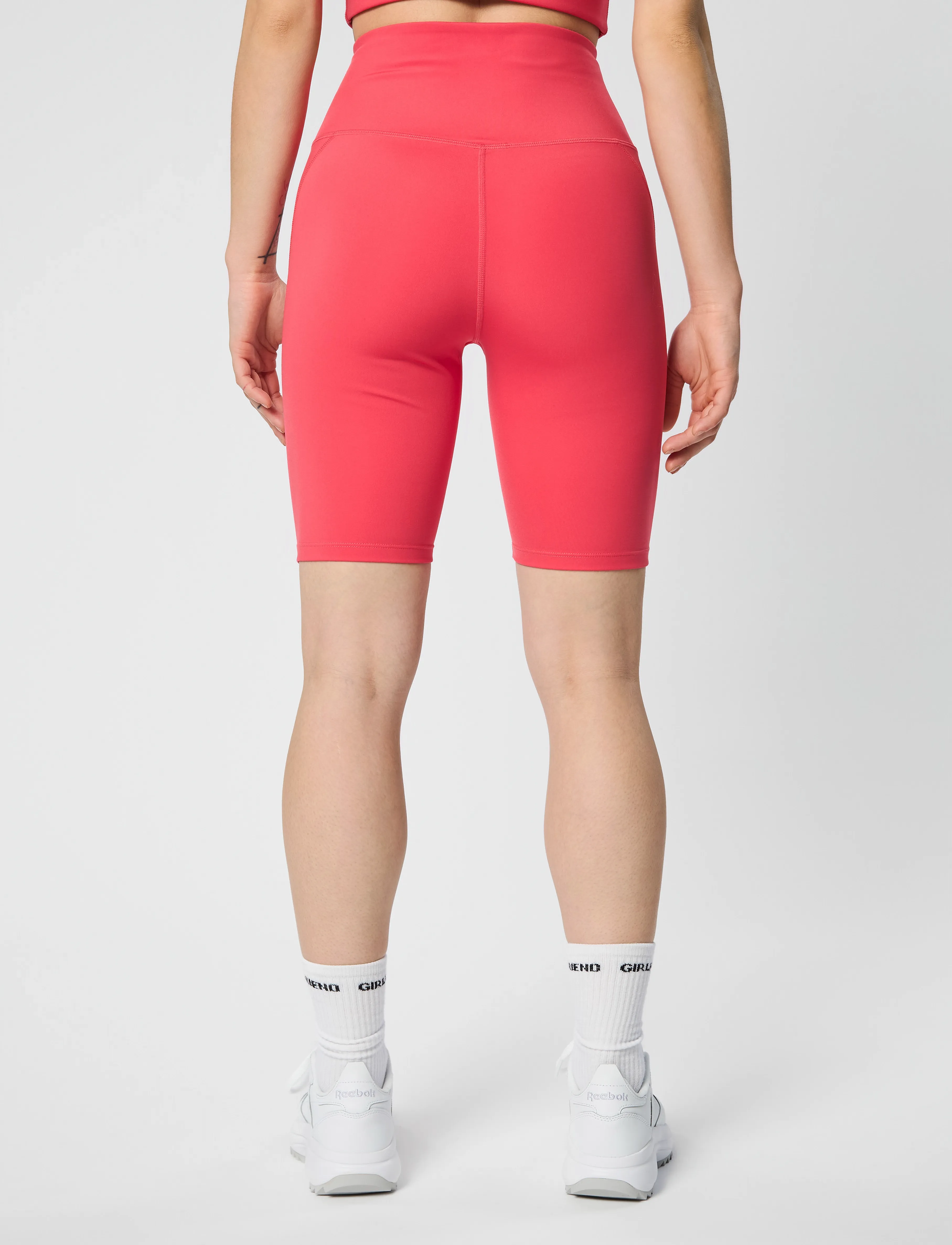 Girlfriend Collective - Compressive High-Rise Bike Shorts - laveste priser - geranium - 3