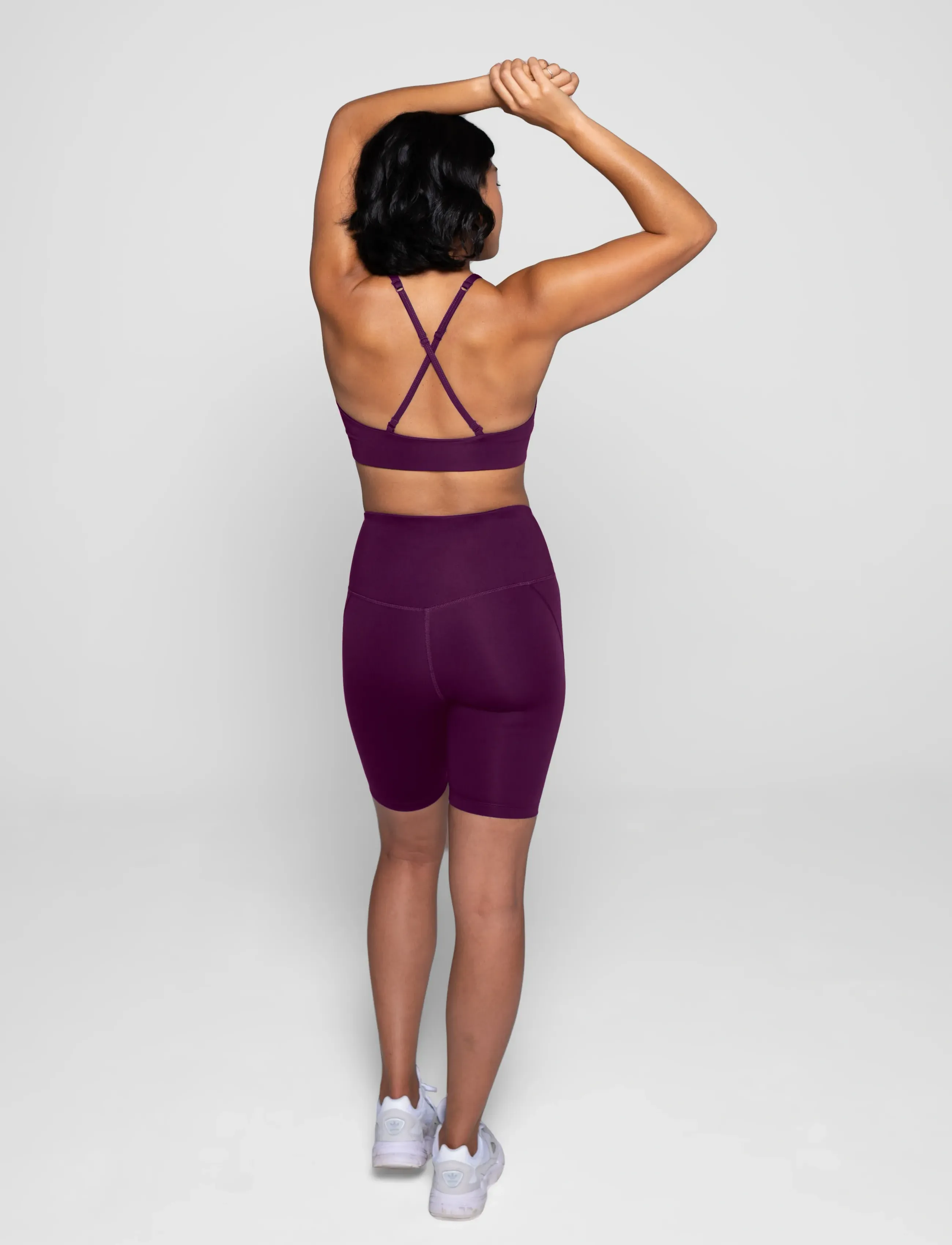 Girlfriend Collective - Compressive High-Rise Bike Shorts - trainings-shorts - plum - 5