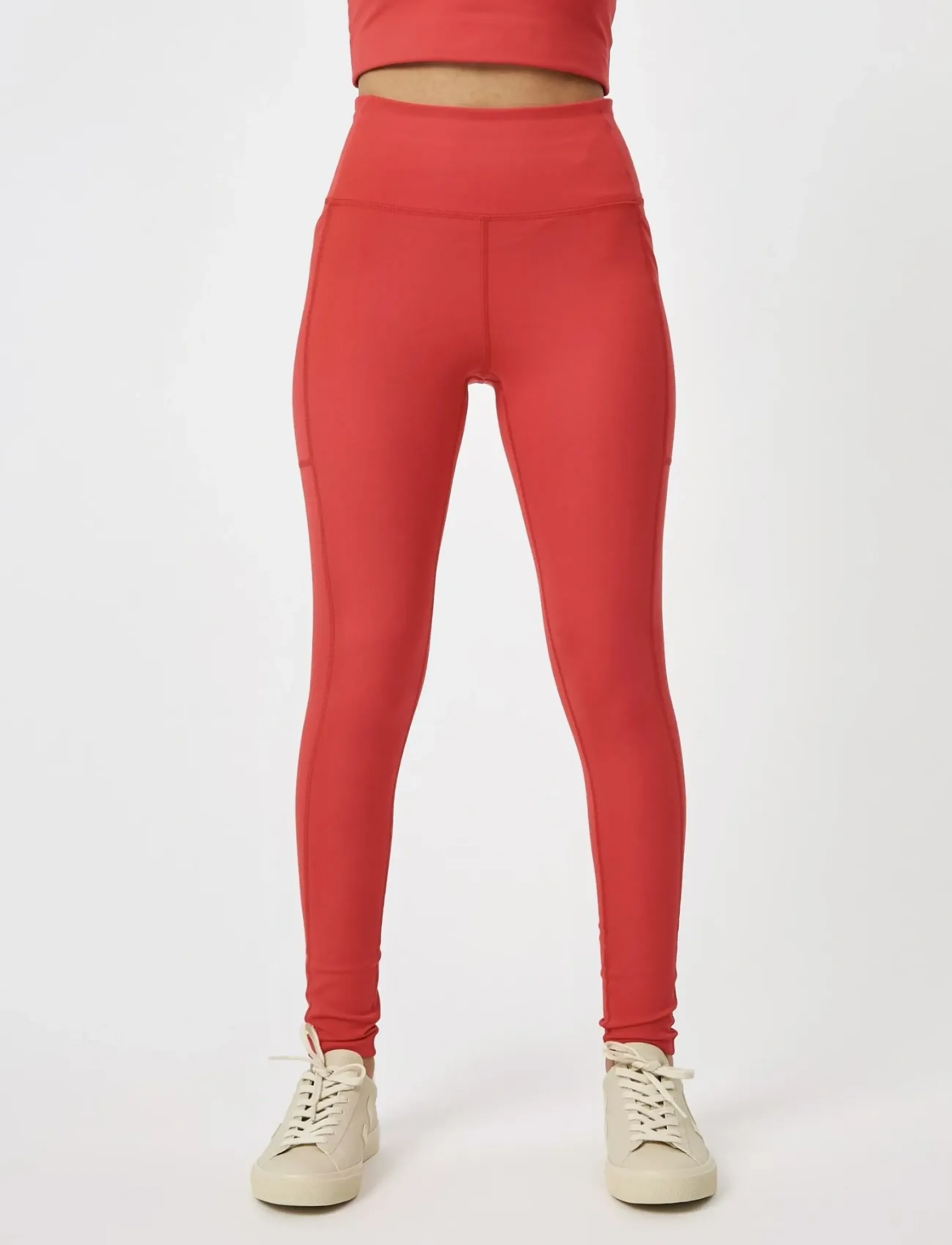 Girlfriend Collective - Pocket High-Rise Legging, Long - fuld længde - ember - 0