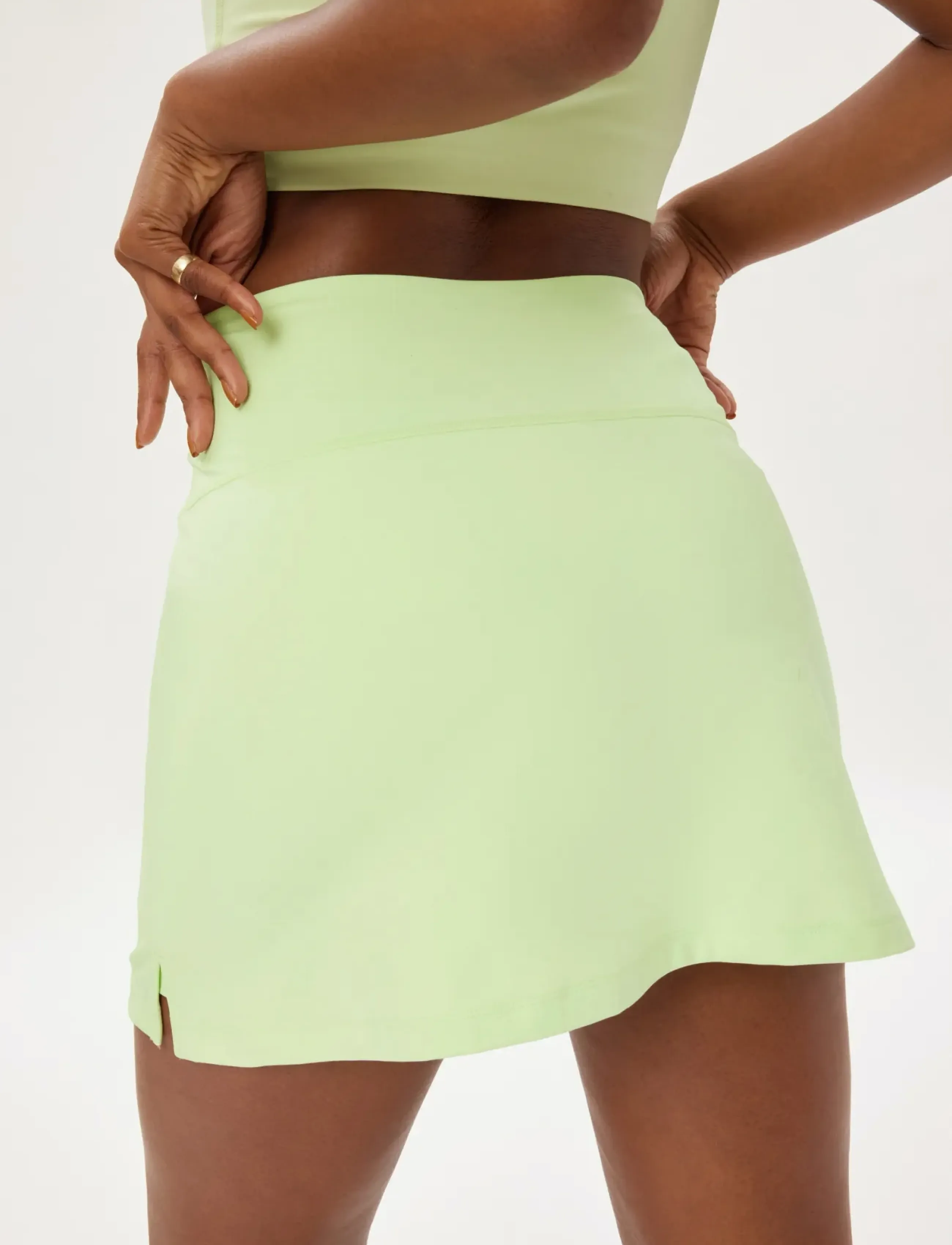 Girlfriend Collective - The Skort, High-Rise - træningsnederdele - green tea - 5