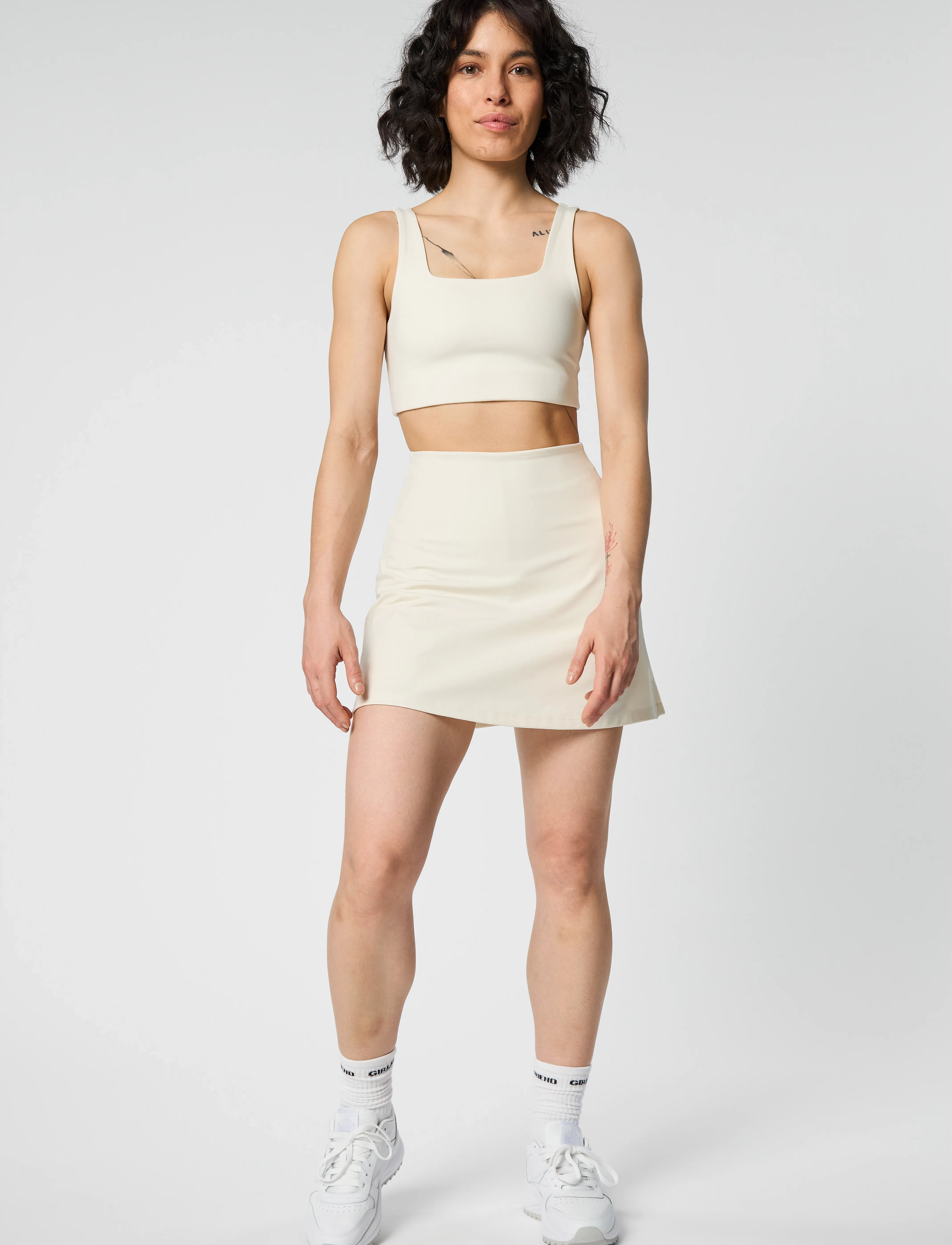 Girlfriend Collective The Skort, High-Rise - Sports skirts - IVORY / white