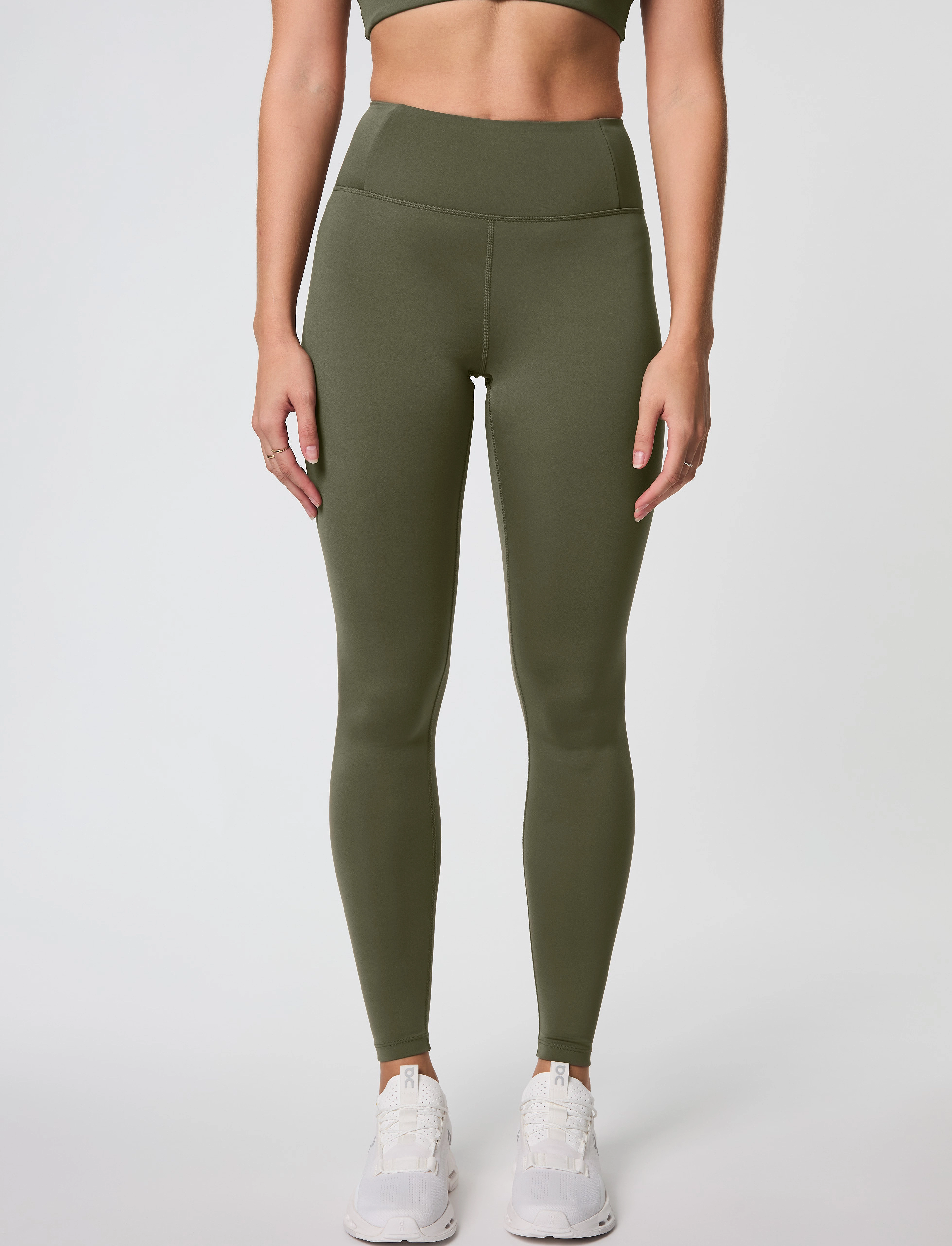 Girlfriend Collective - Float High-Rise Legging, Long - fuld længde - cured green - 4