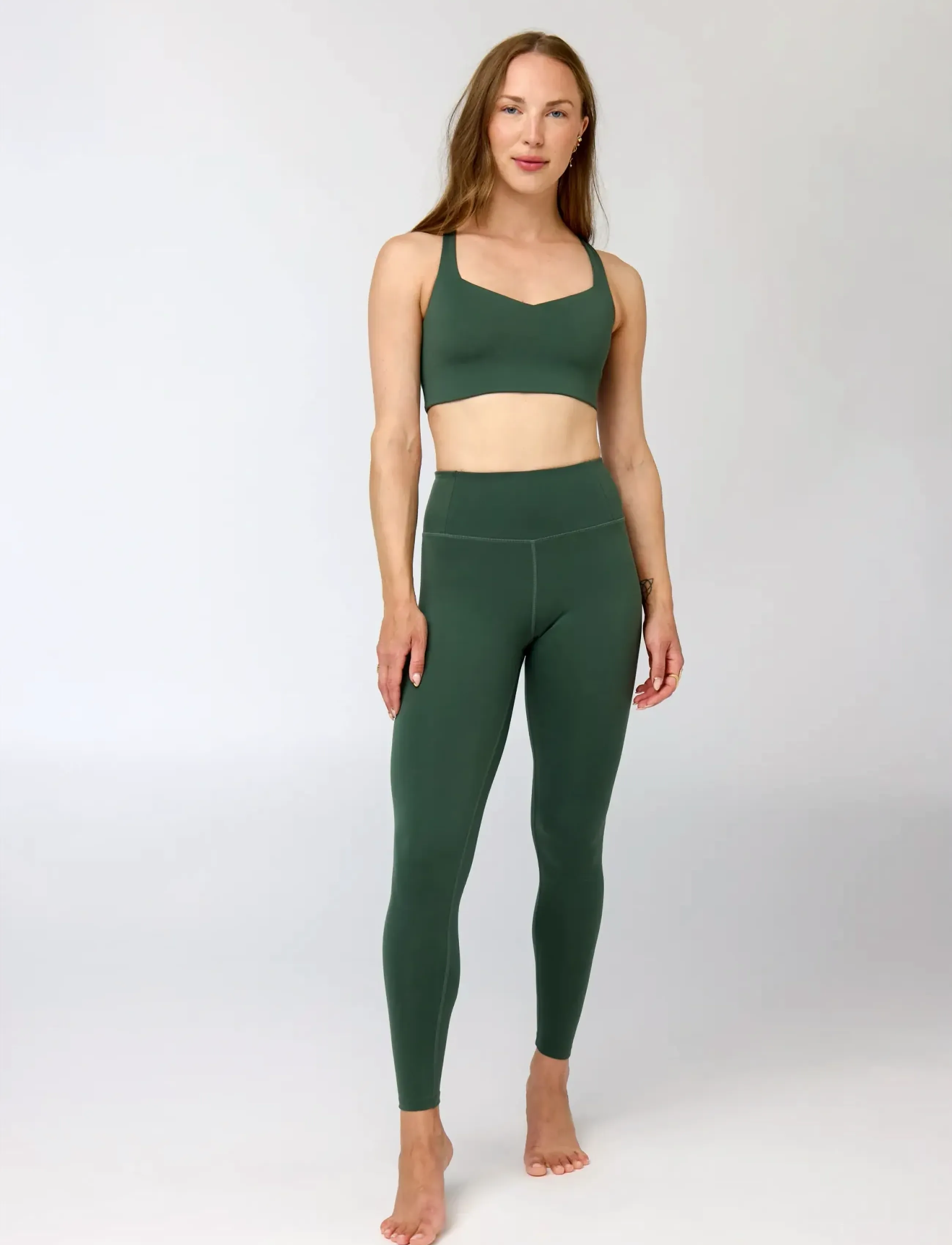 Girlfriend Collective - Float High-Rise Legging, Long - fuld længde - jungle - 0