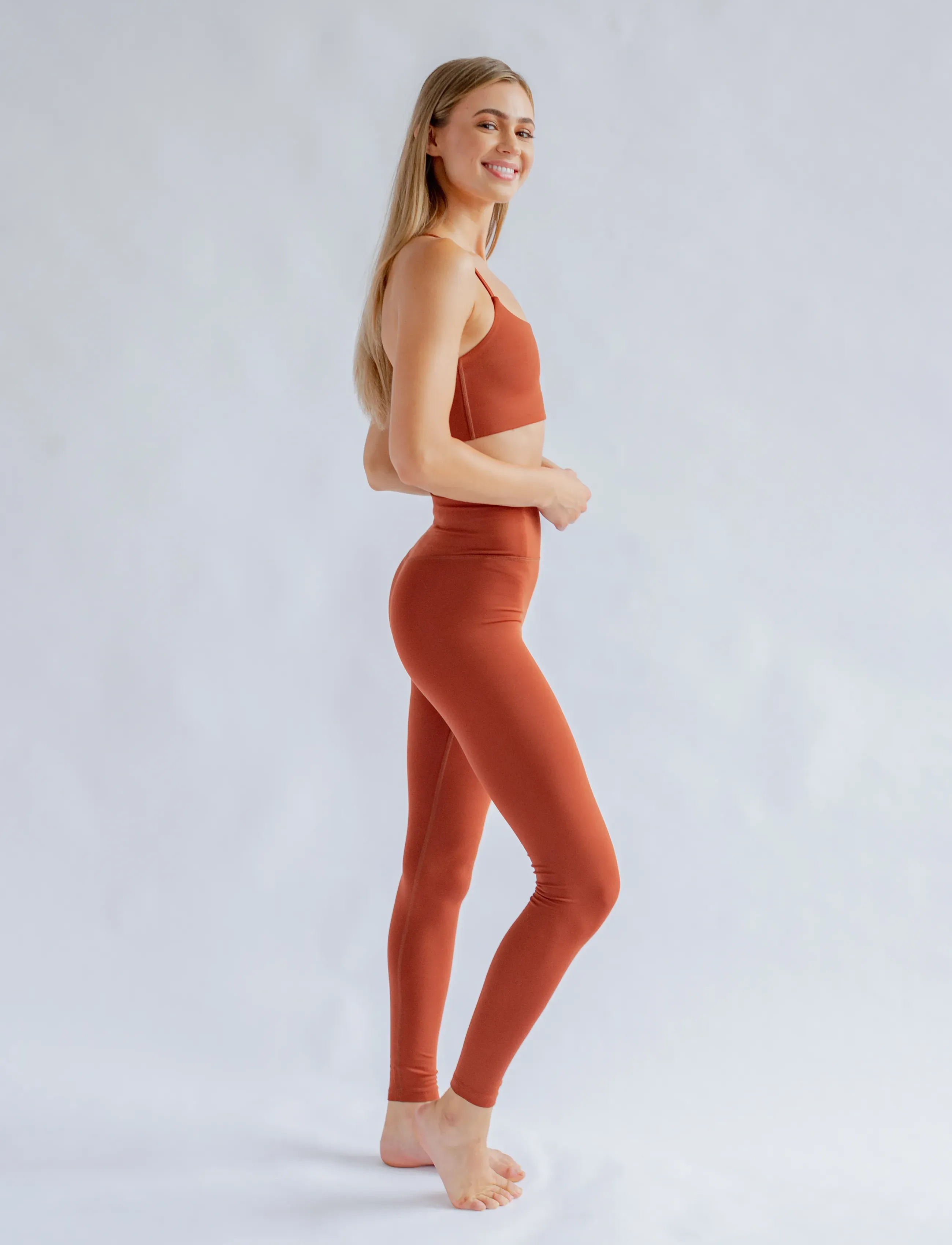Girlfriend Collective - Float High-Rise Legging, Long - fuld længde - mahogany - 5