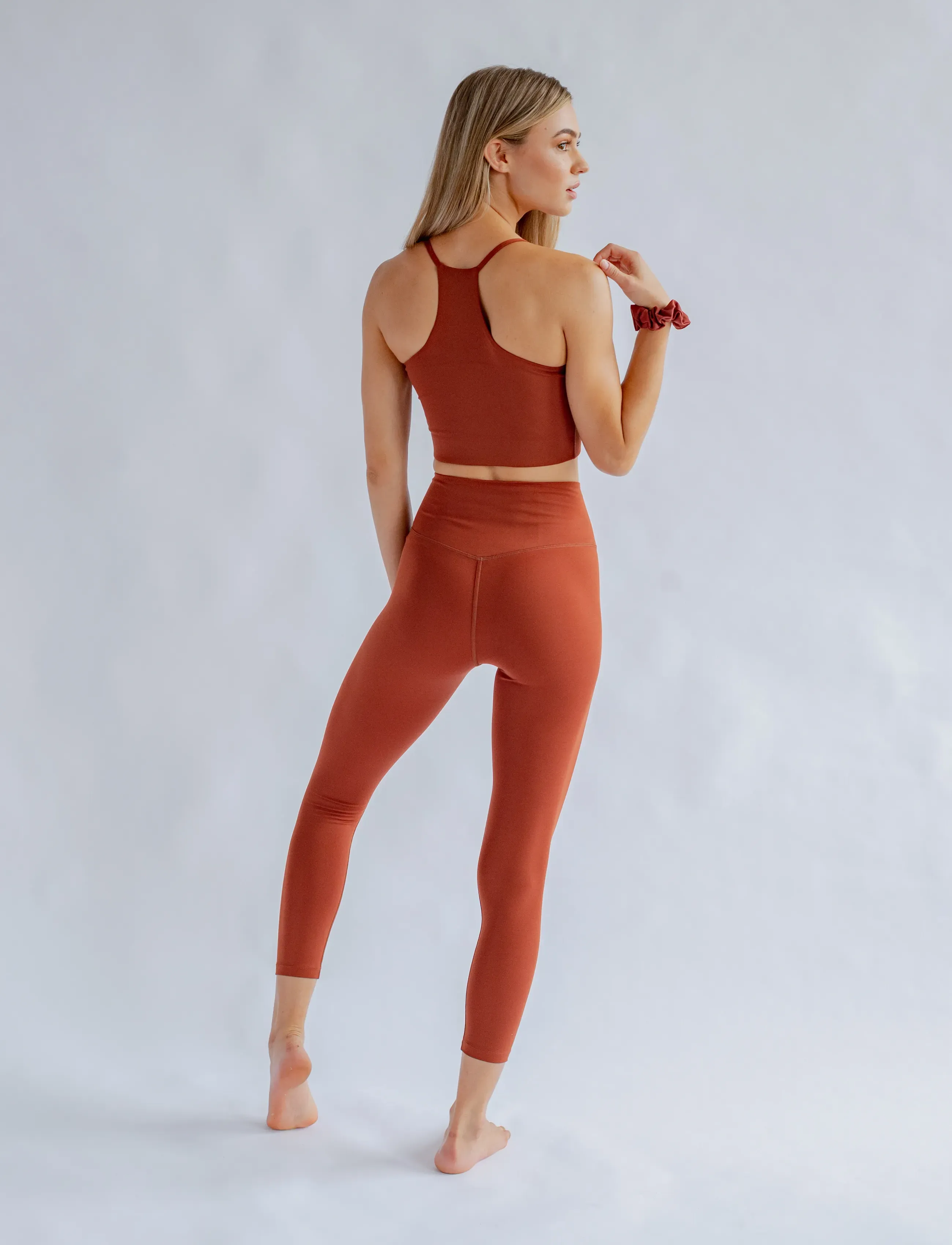Girlfriend Collective - Float High-Rise Legging, 7/8 - 7/8 længde - mahogany - 4