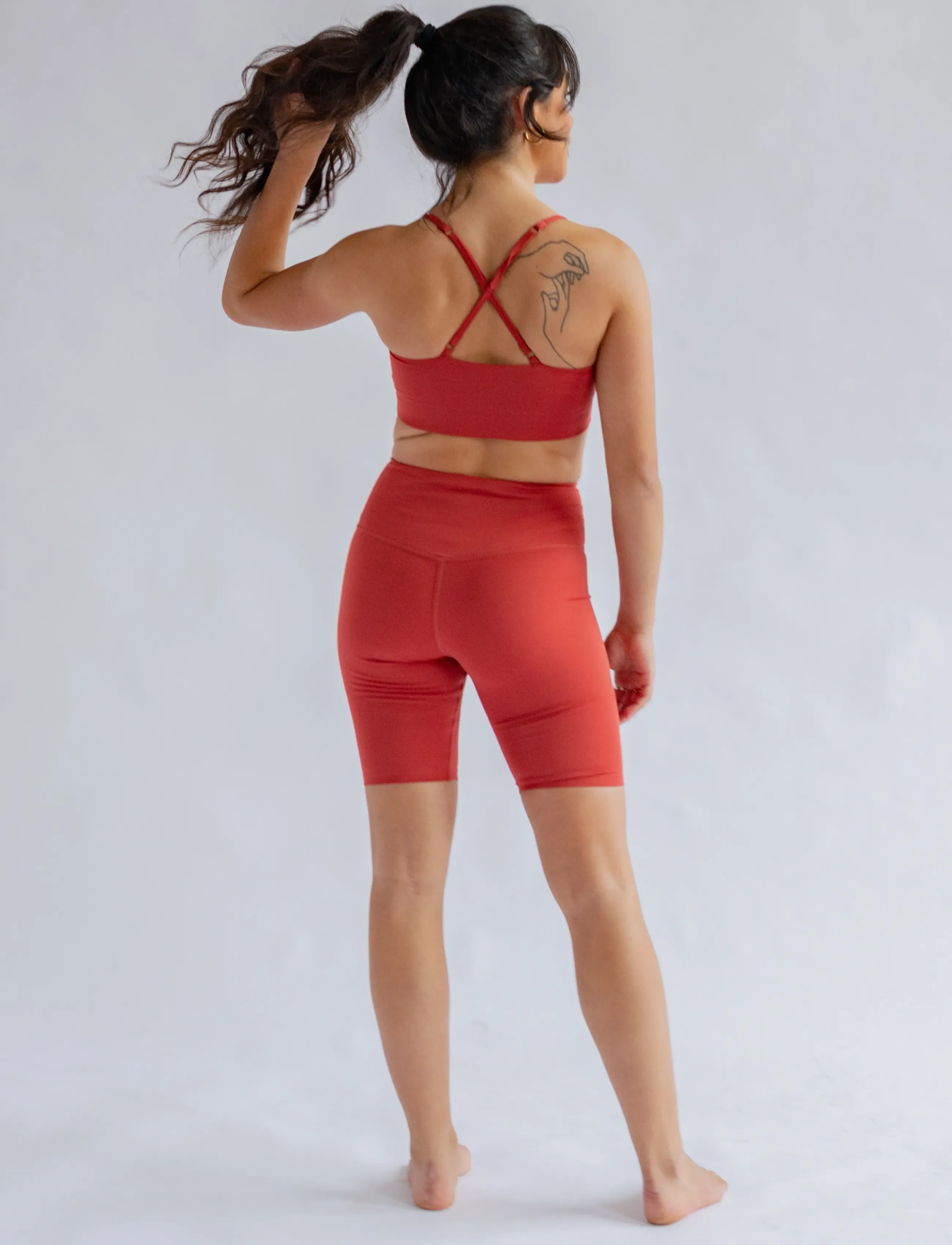 Girlfriend Collective - Float High-Rise Bike Shorts - træningsshorts - lava - 4