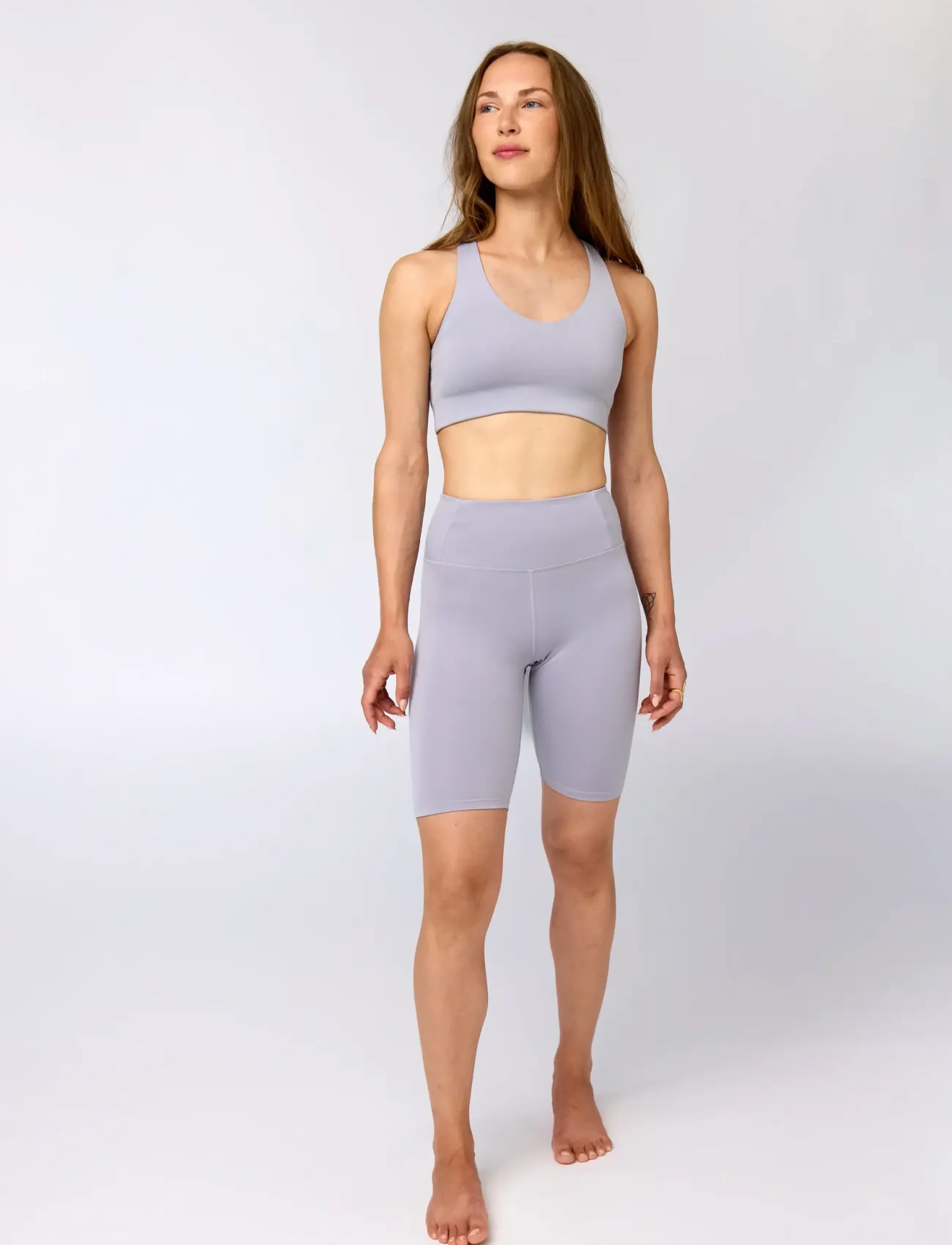 Girlfriend Collective - Float High-Rise Bike Shorts - træningsshorts - lavender gem - 3