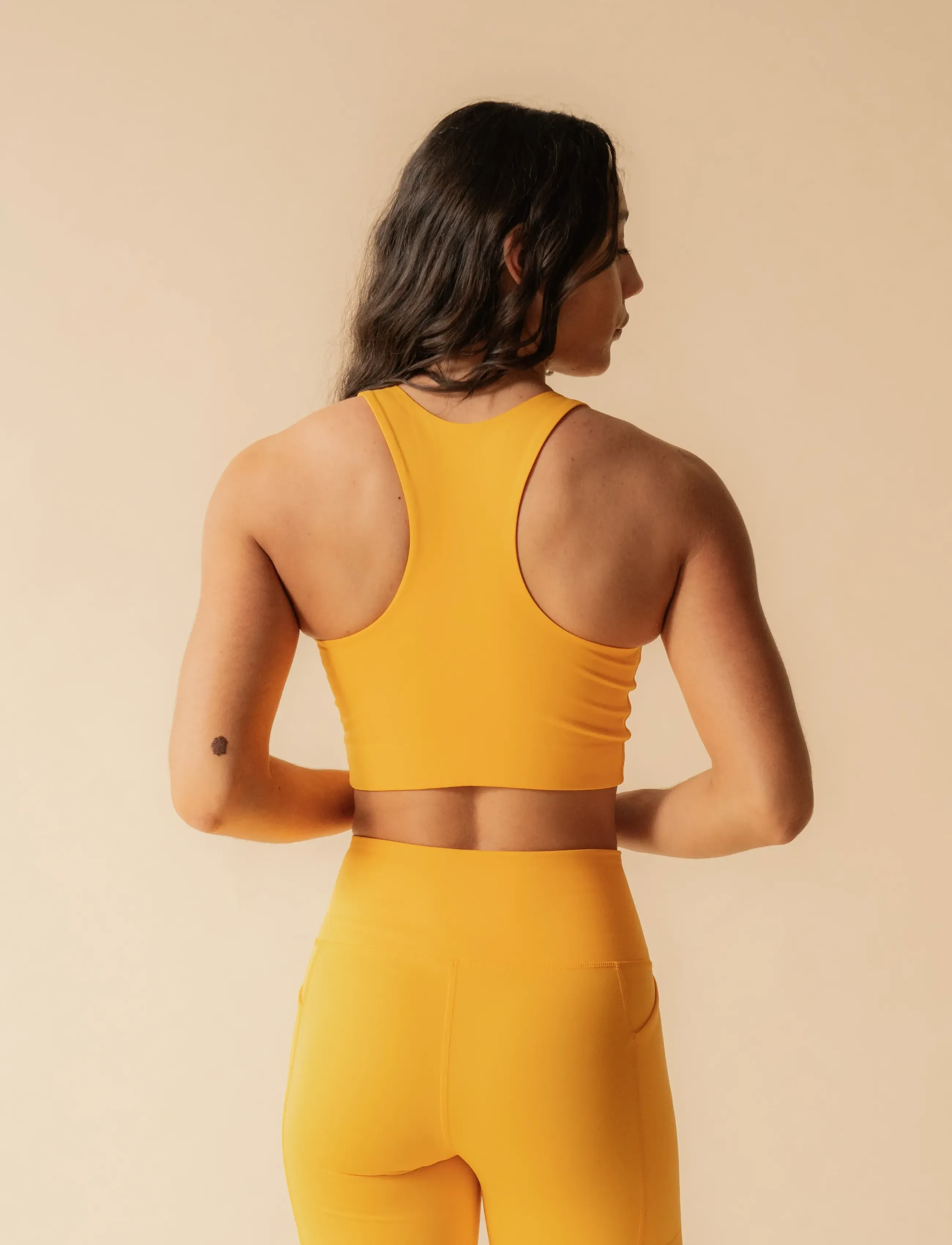 Girlfriend Collective - Pocket High-Rise Legging, 7/8 - 7/8 ilgis - golden glow - 4