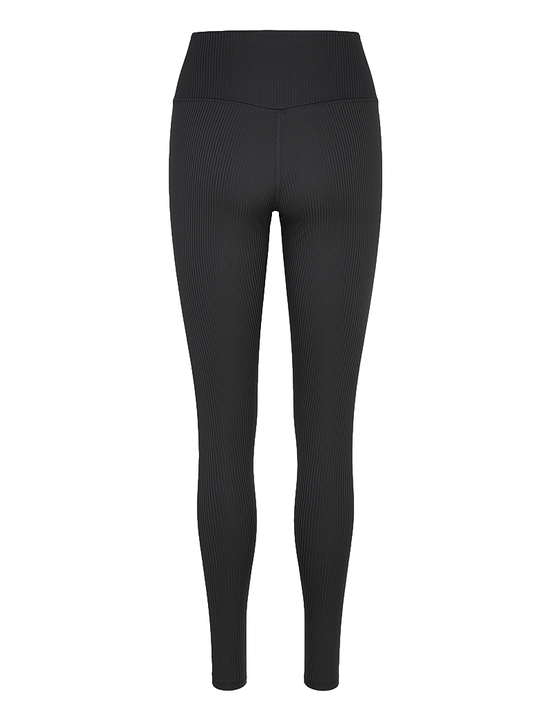 Girlfriend Collective - Rib High-Rise Legging, Long - full längd - black - 2