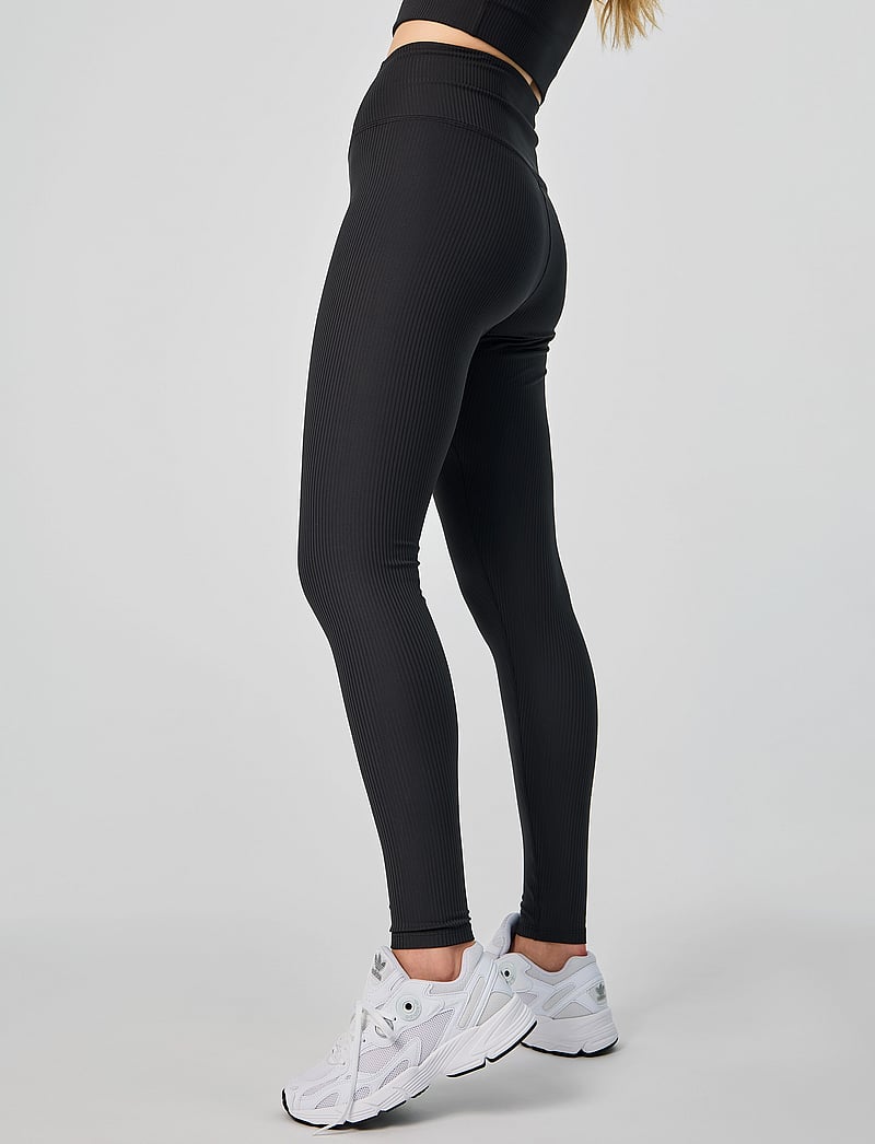 Girlfriend Collective - Rib High-Rise Legging, Long - full längd - black - 4
