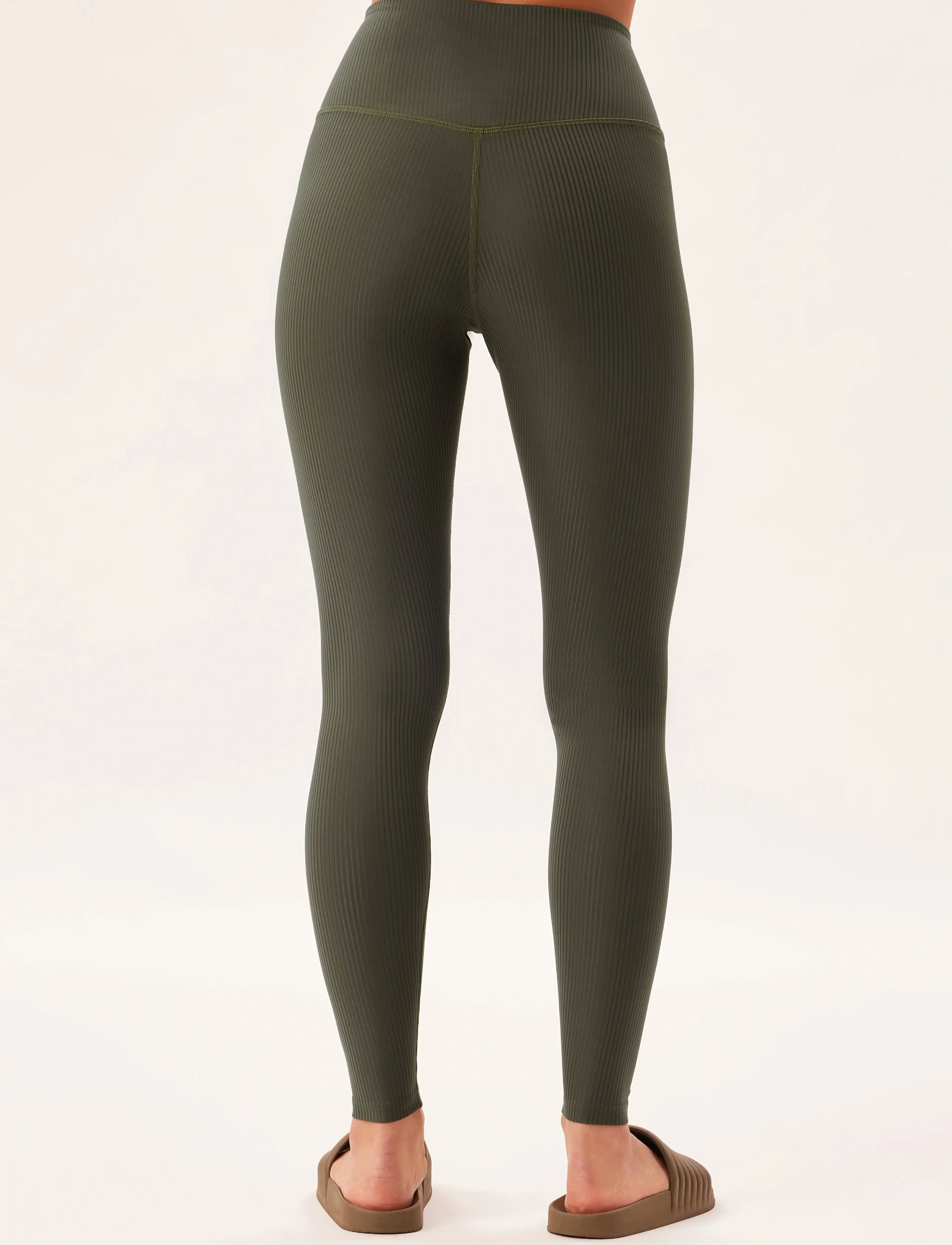 Girlfriend Collective - Rib High-Rise Legging, Long - fuld længde - cypress - 2