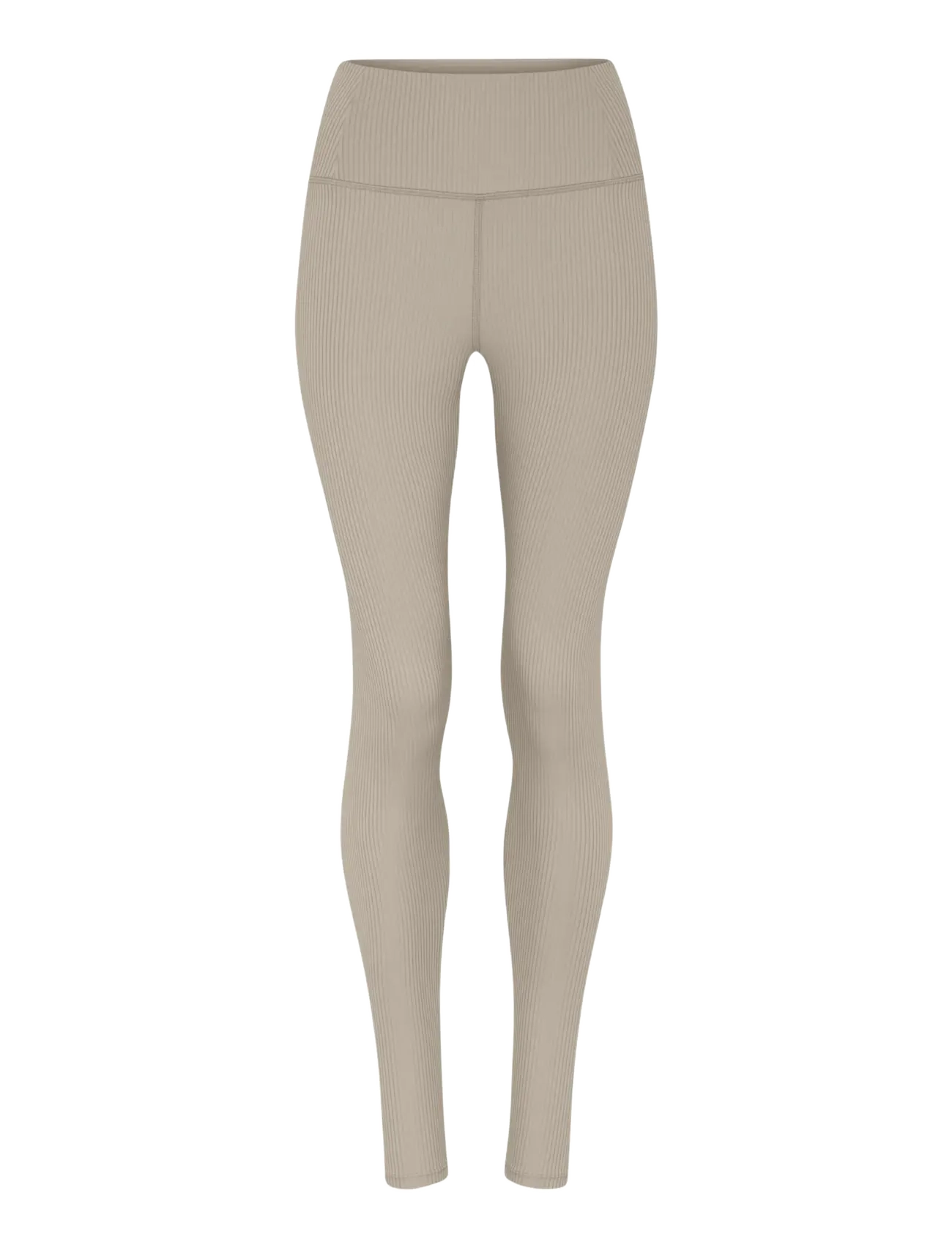 Girlfriend Collective Rib High-Rise Legging, Long - Kleding - FEATHER / beige