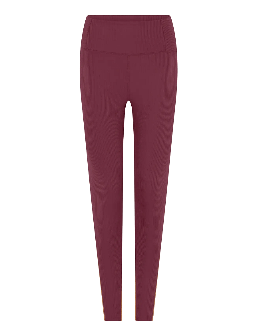 Girlfriend Collective - Rib High-Rise Legging, Long - pilna garuma - goji - 0