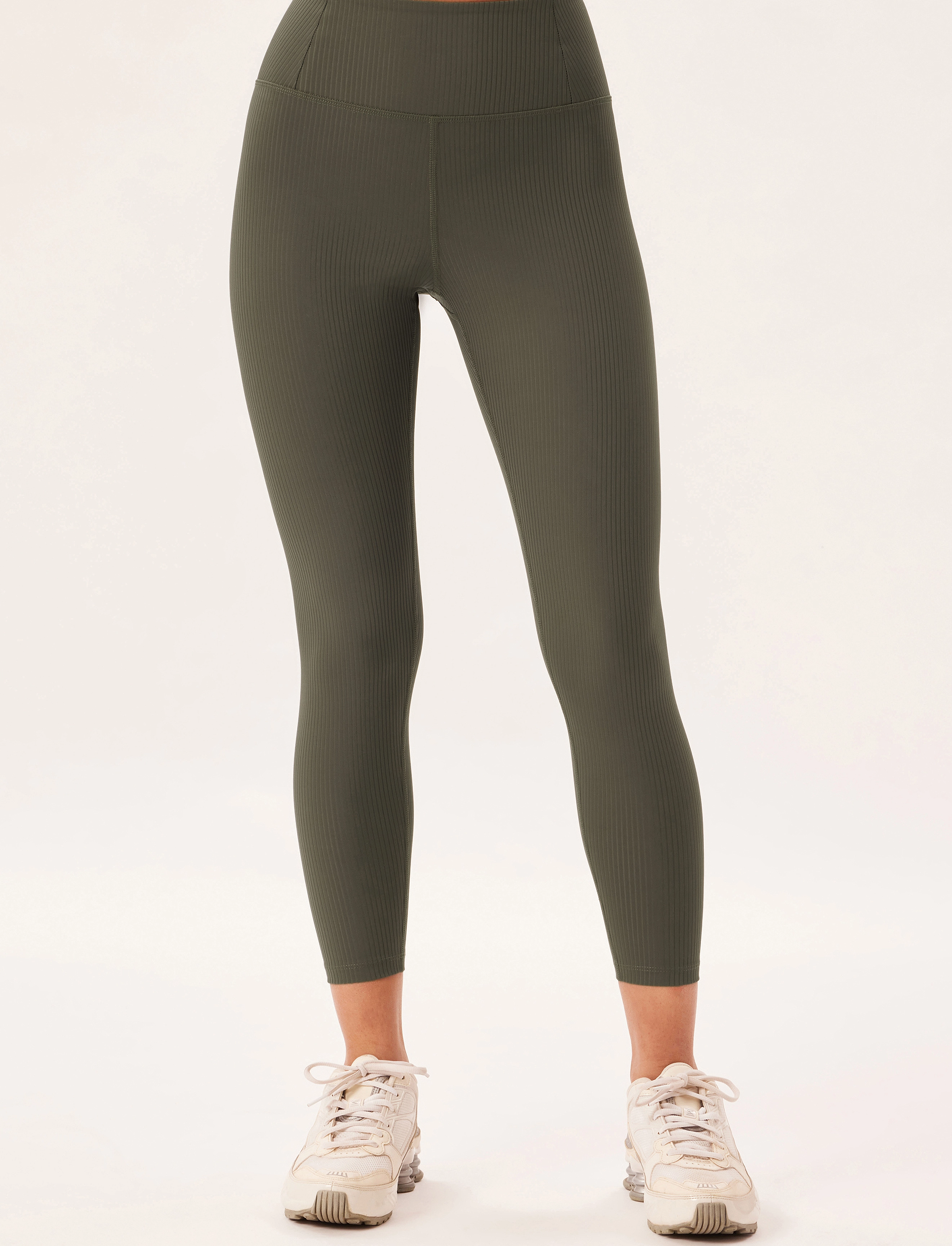 Girlfriend Collective - Rib High-Rise Legging, 7/8 - 7/8 længde - cypress - 2
