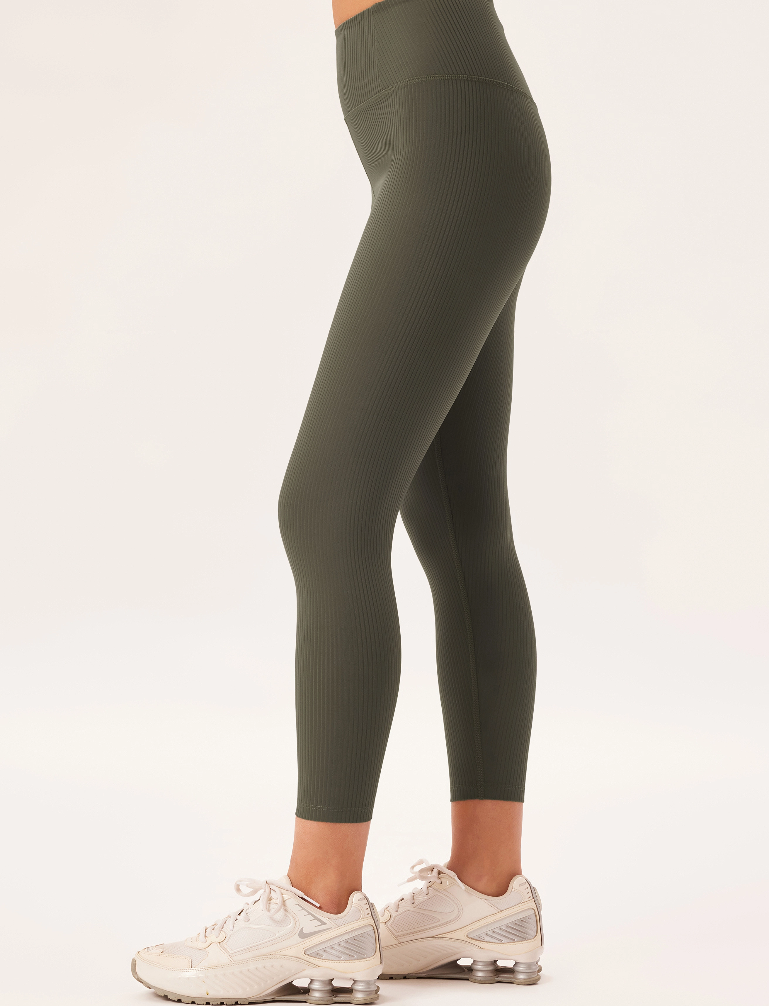 Girlfriend Collective - Rib High-Rise Legging, 7/8 - 7/8 længde - cypress - 3