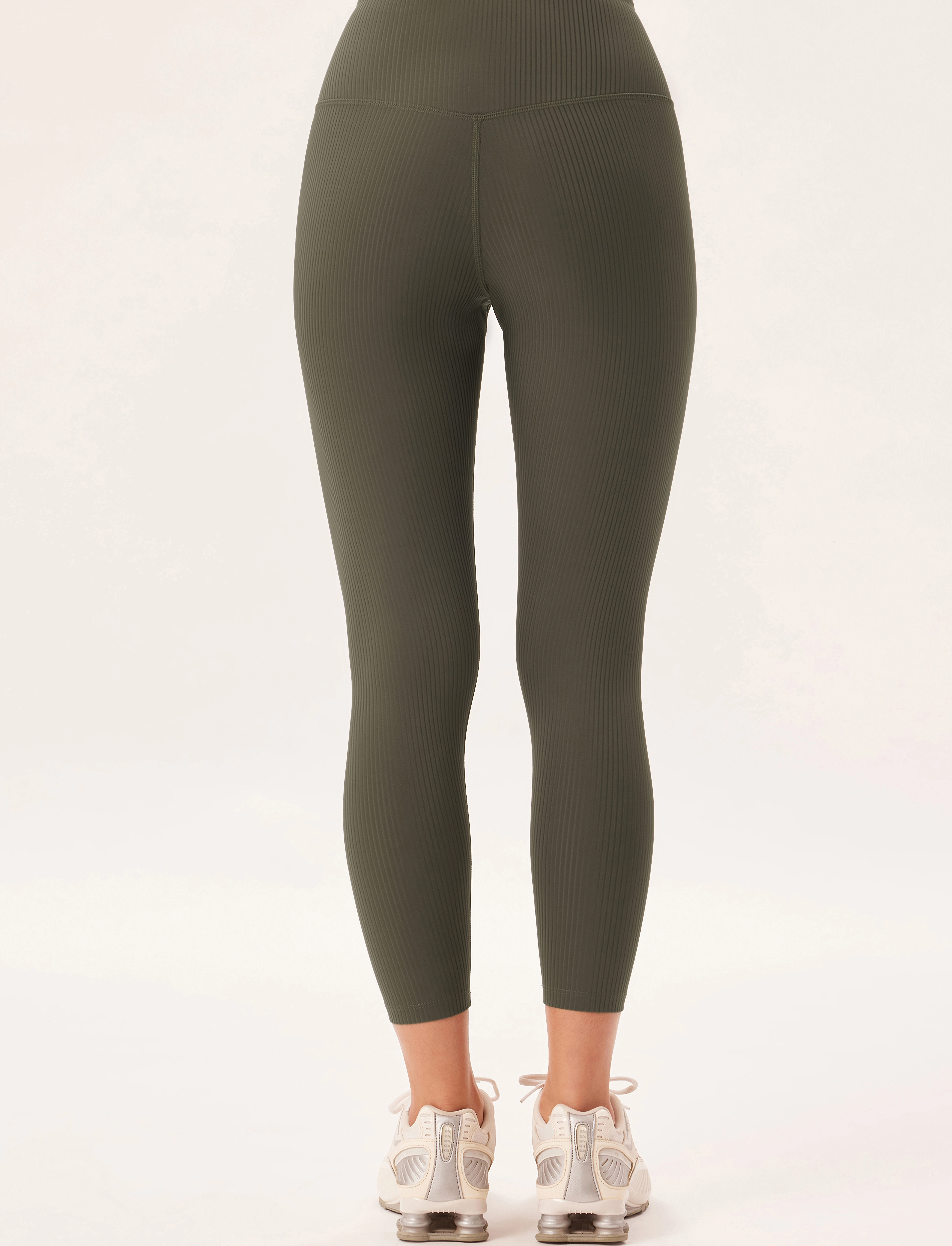 Girlfriend Collective - Rib High-Rise Legging, 7/8 - 7/8 længde - cypress - 4