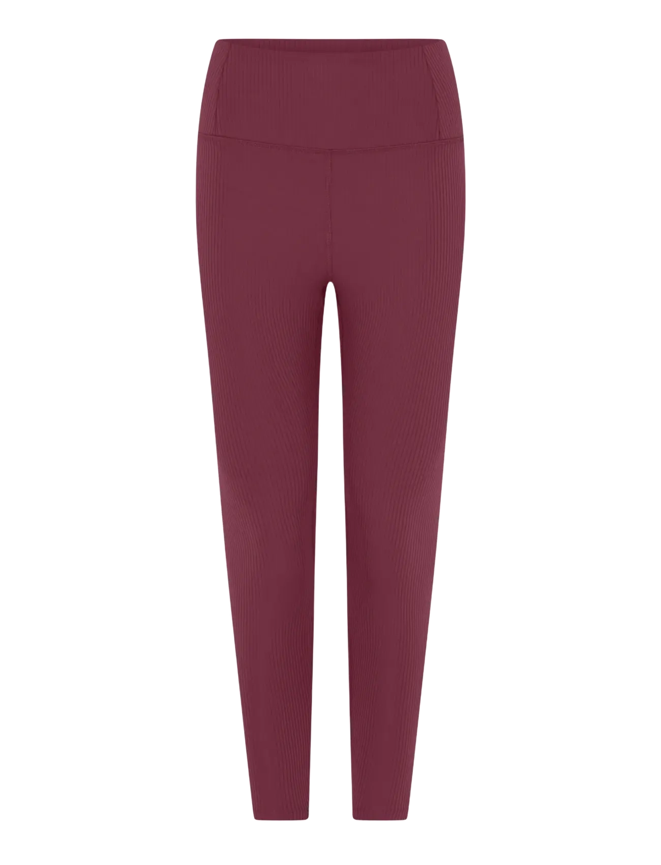 Girlfriend Collective Rib High-Rise Legging, 7/8 - Riided - GOJI / burgundy