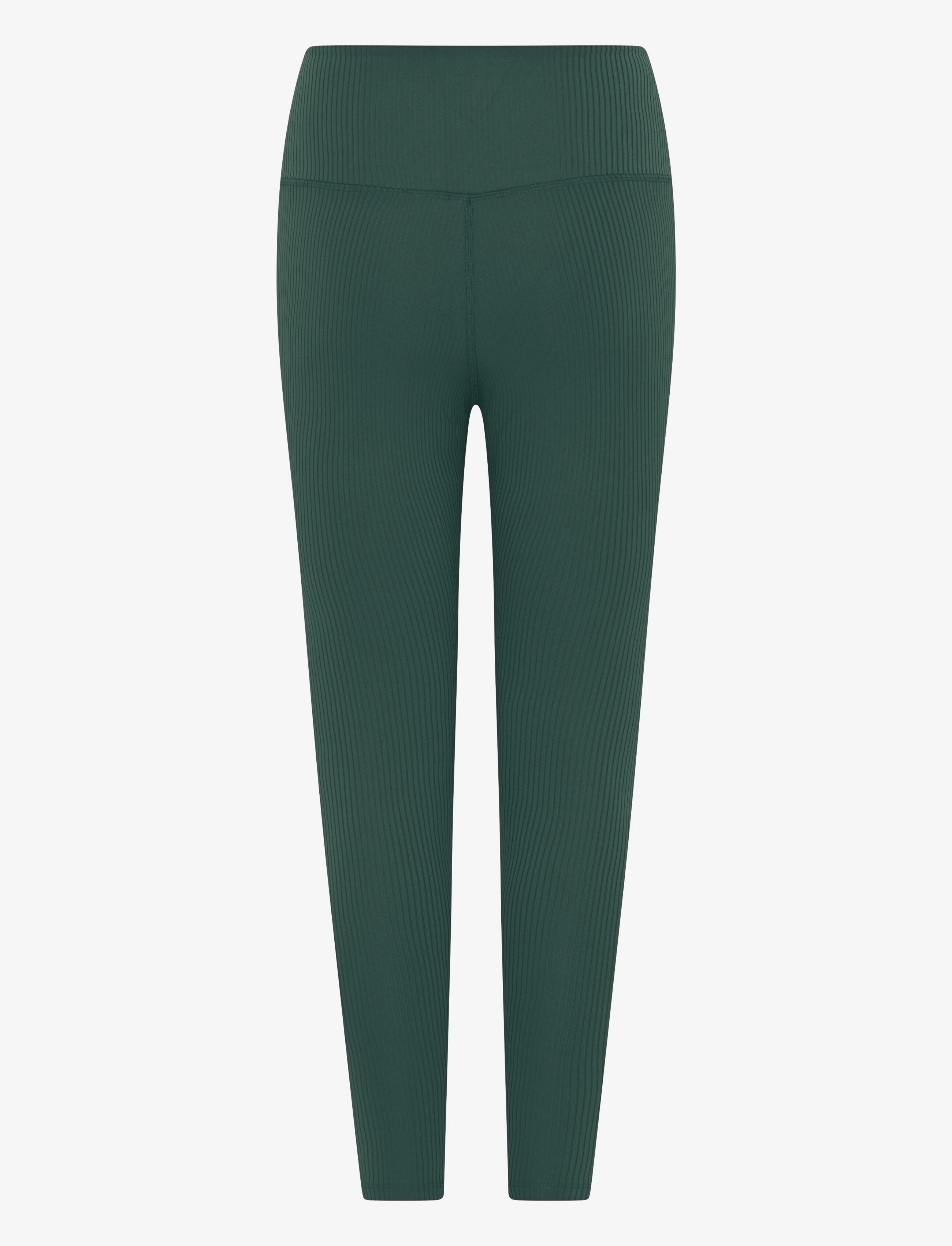 Girlfriend Collective - Rib High-Rise Legging, 7/8 - 7/8 længde - moss - 2