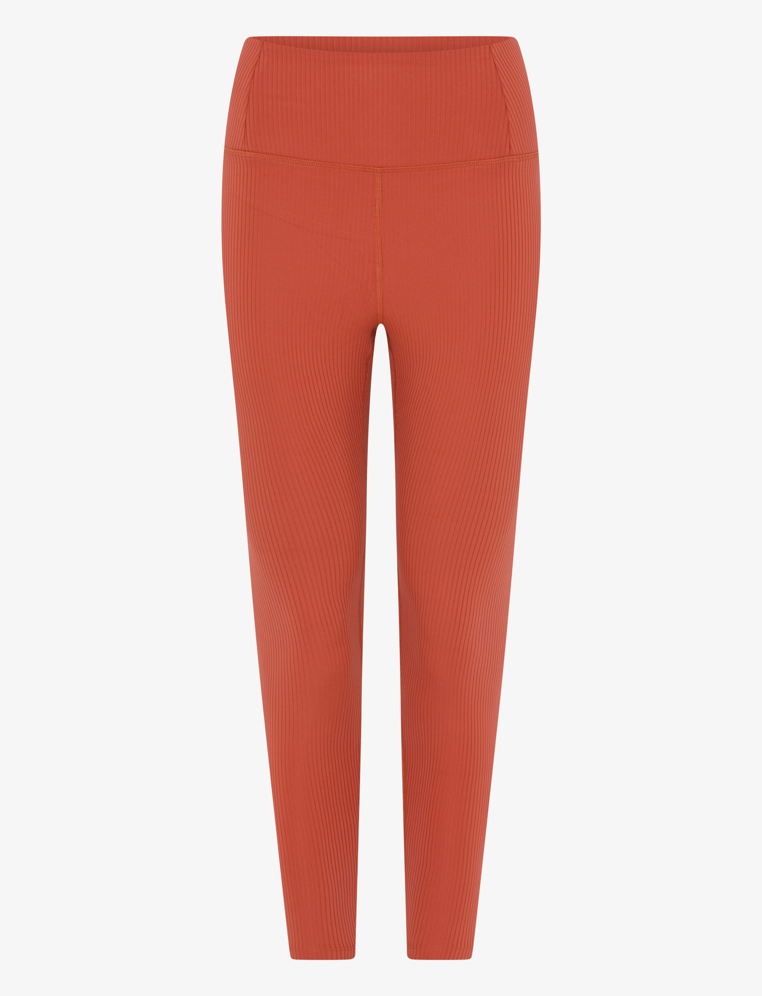 Girlfriend Collective Rib High-Rise Legging, 7/8 - Tøj - RED CLAY / orange