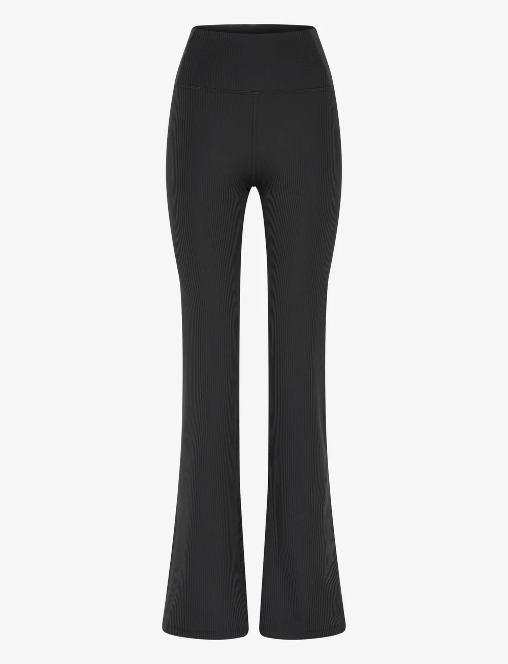 Girlfriend Collective - Rib Flare Legging - tights - black - 1