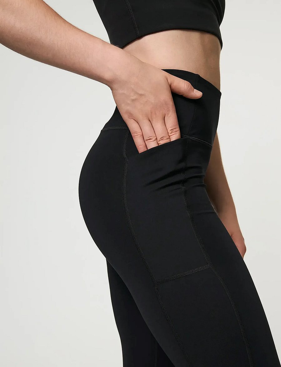 Girlfriend Collective - Pocket High-Rise Legging, Long - täispikkus - black - 4