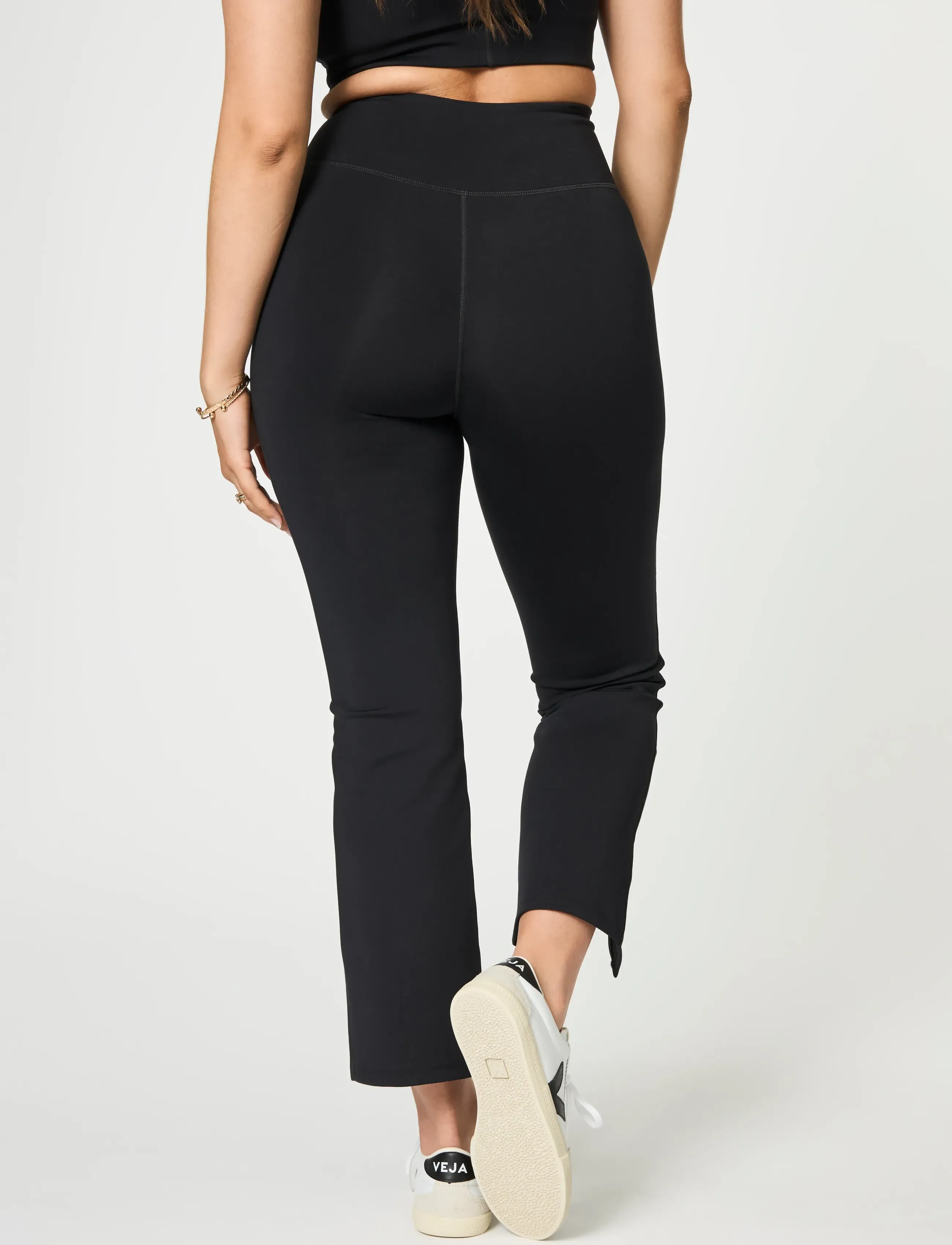 Girlfriend Collective - Luxe Split Hem Legging - fuld længde - black - 2