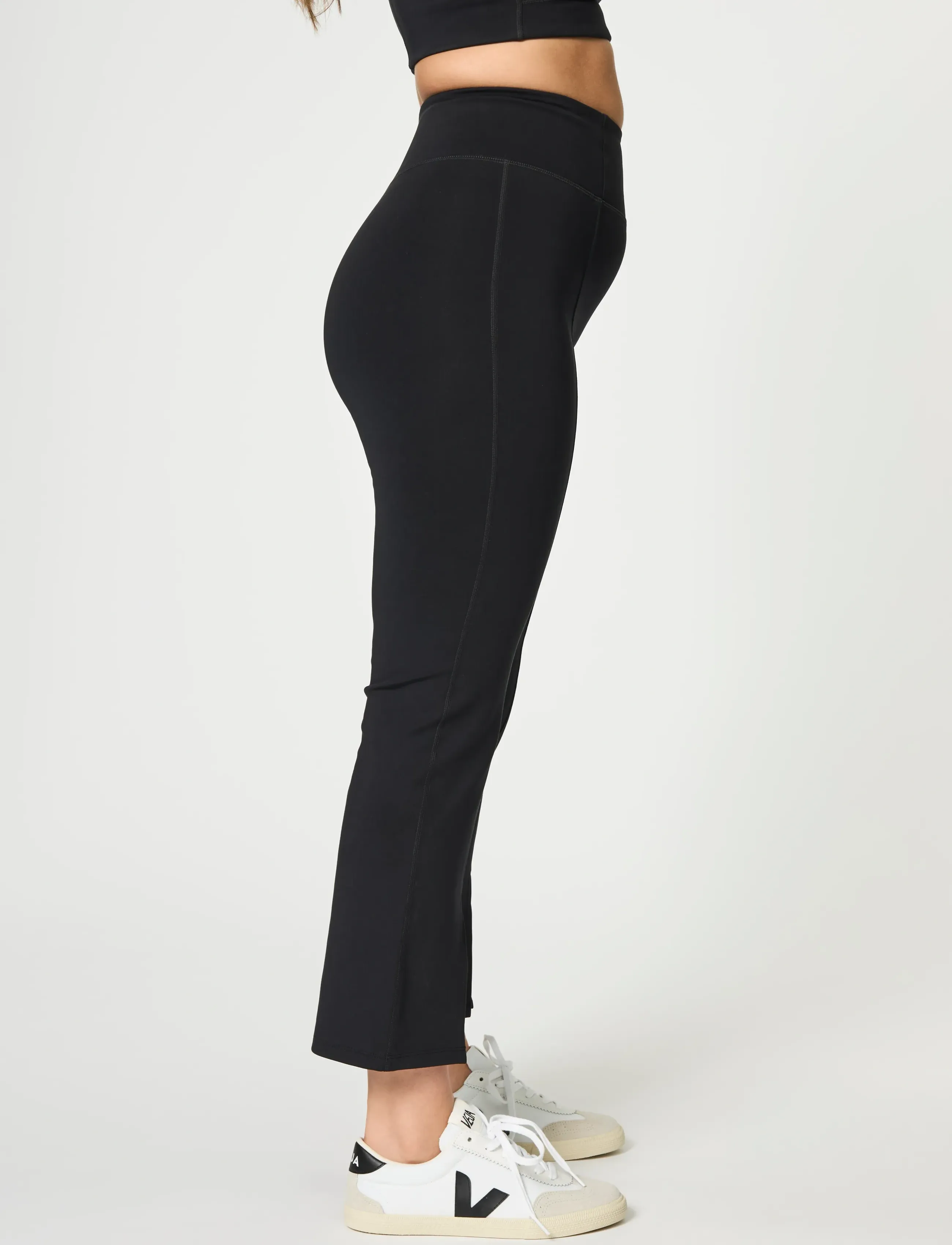Girlfriend Collective - Luxe Split Hem Legging - fuld længde - black - 3
