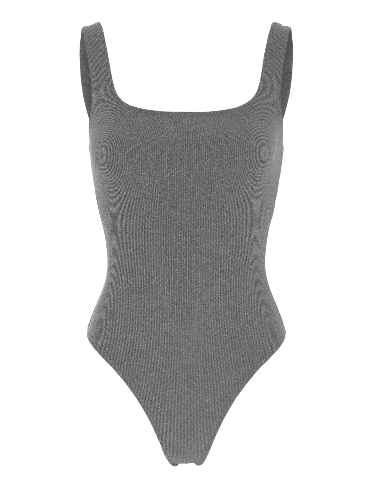 Girlfriend Collective Square Neck Bodysuit - Bodies & Slips - ASH / grey