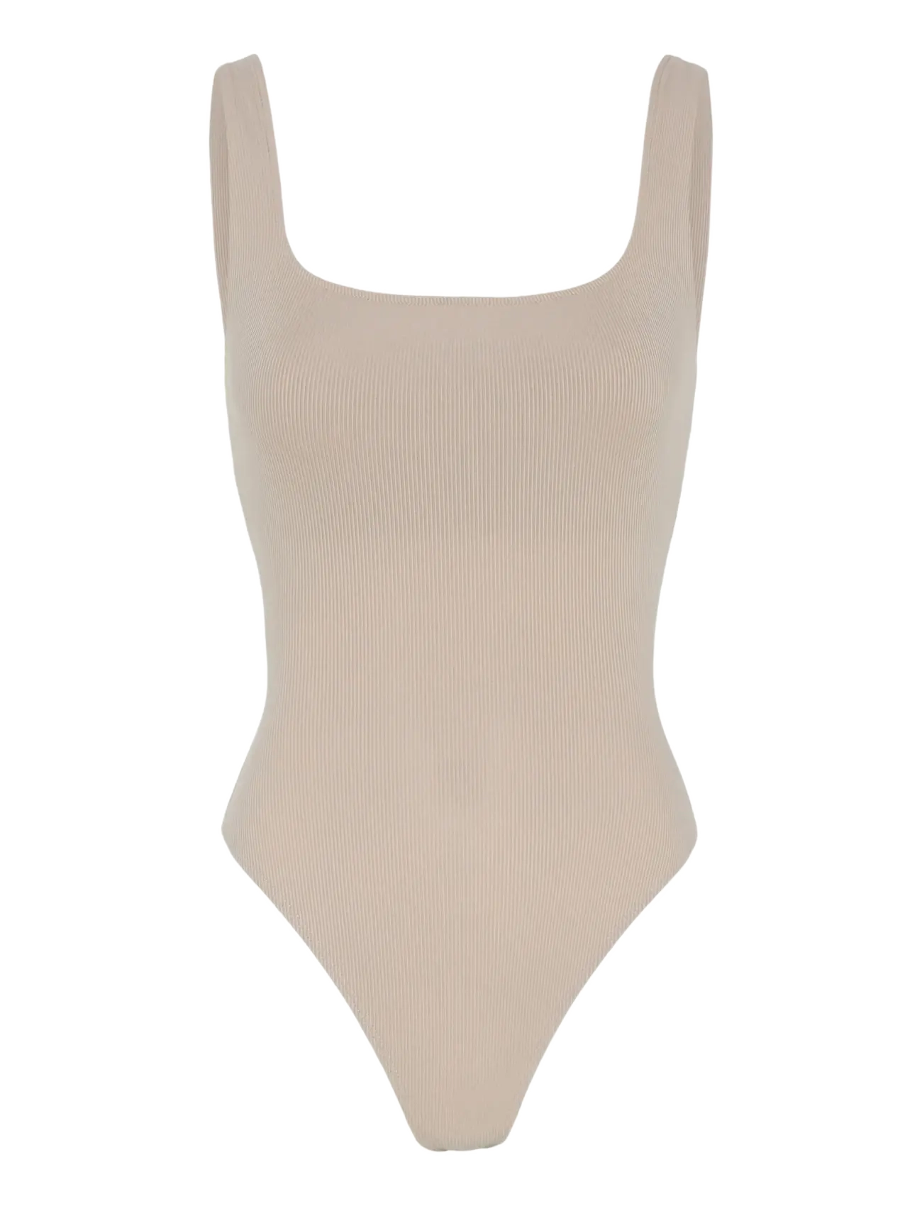 Girlfriend Collective Square Neck Bodysuit, Thong - Bodies & onderjurken - CREAM / beige